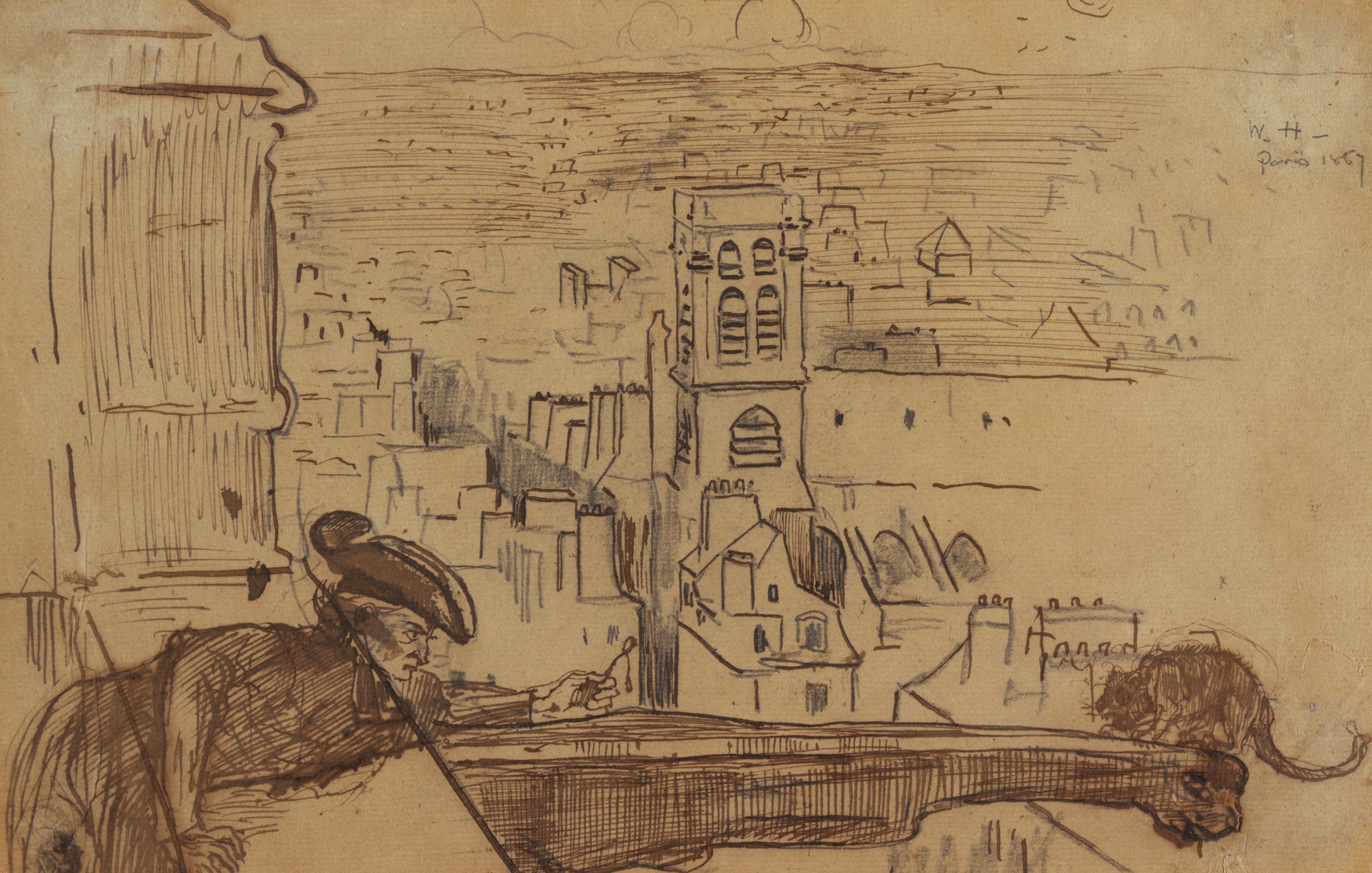 《巴黎的景色》（view of paris）｜温斯洛·霍默 Winslow Homer｜1867