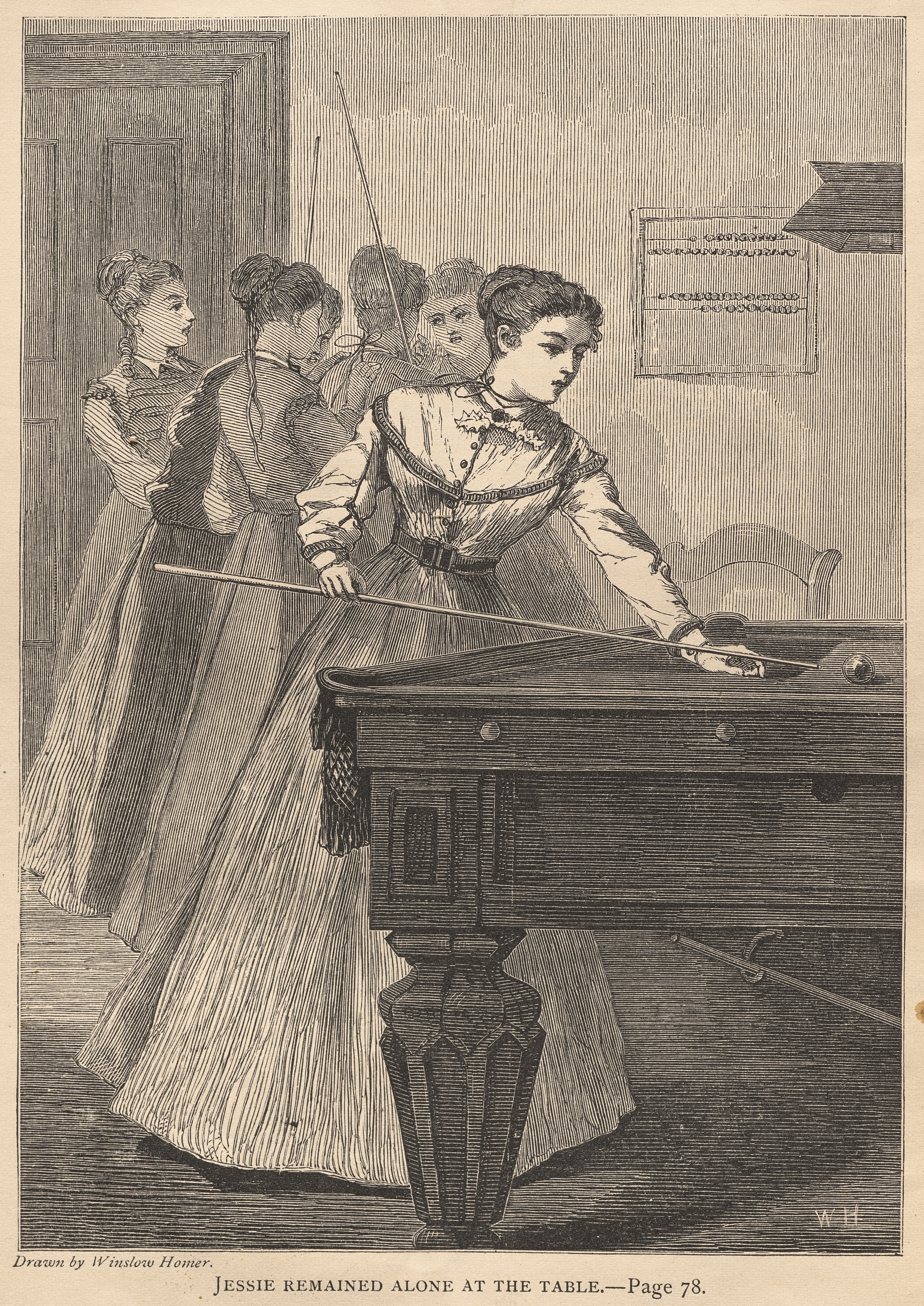 《杰西独自留在餐桌旁》（jessie remained alone at the table）｜温斯洛·霍默 Winslow Homer｜1868