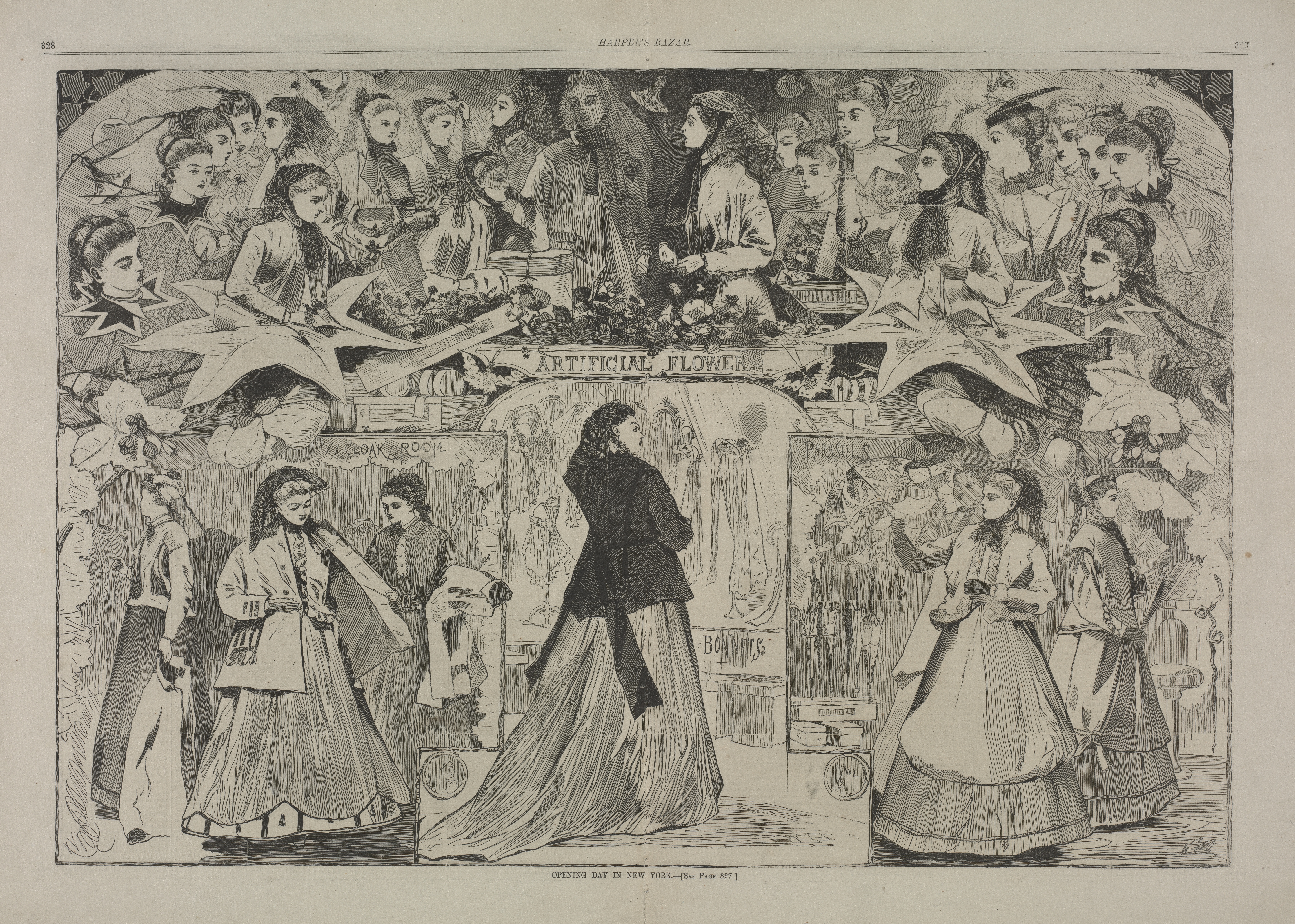 《纽约开幕日》（opening day in new york）｜温斯洛·霍默 Winslow Homer｜1868