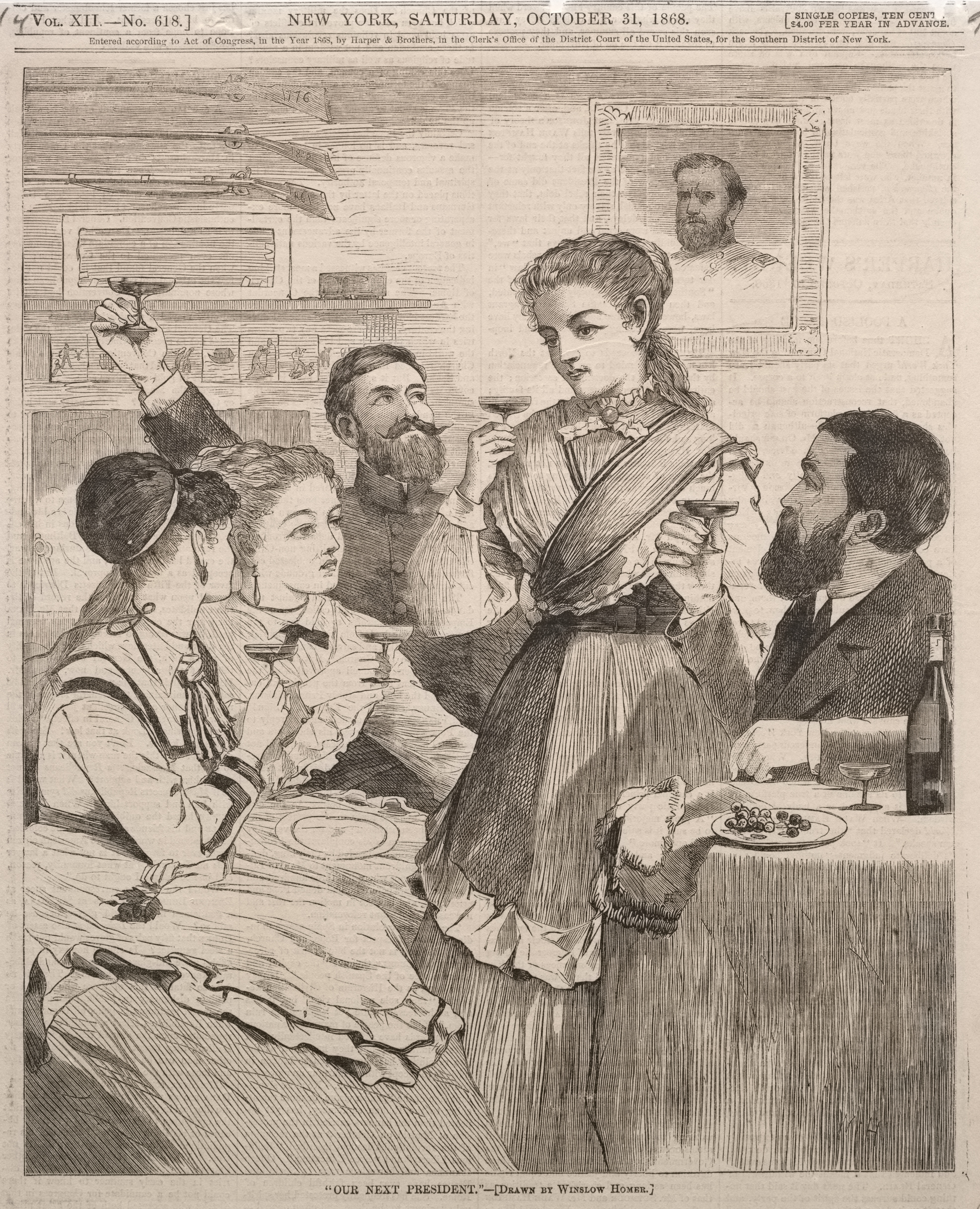 《我们的下一任总统》（our next president）｜温斯洛·霍默 Winslow Homer｜1868