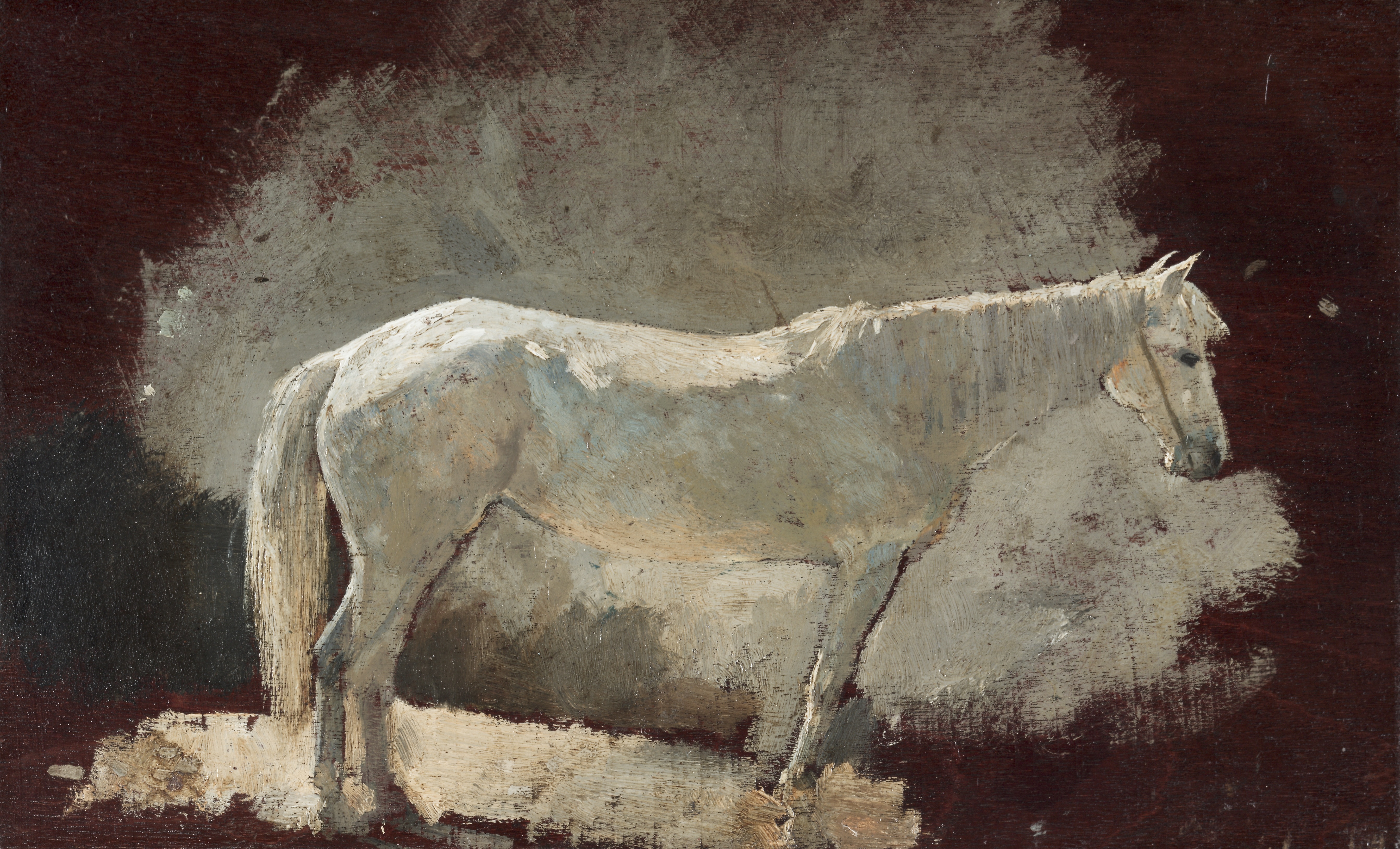 《白母马》（white mare）｜温斯洛·霍默 Winslow Homer｜约1868