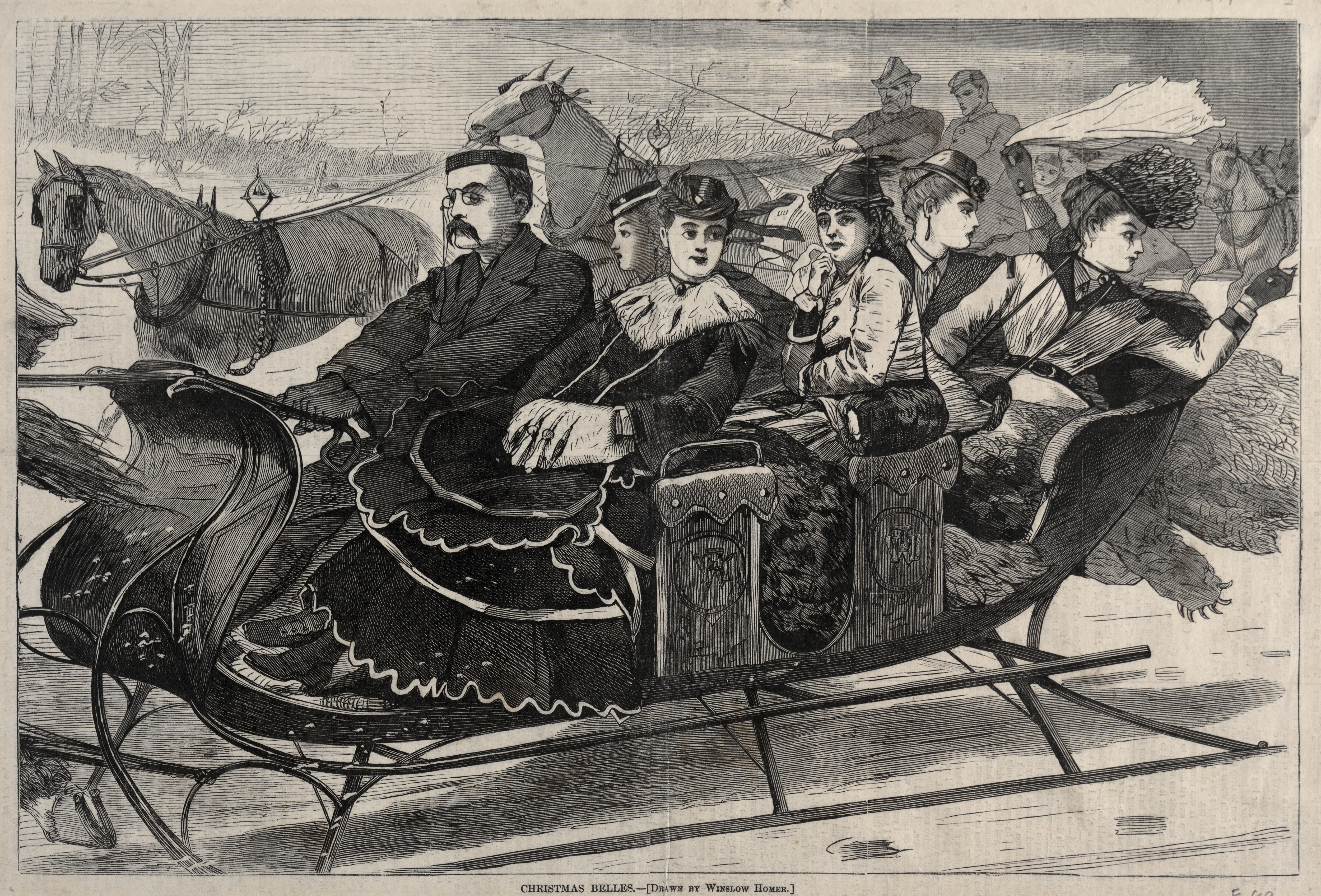 《圣诞美女》（christmas belles）｜温斯洛·霍默 Winslow Homer｜1869
