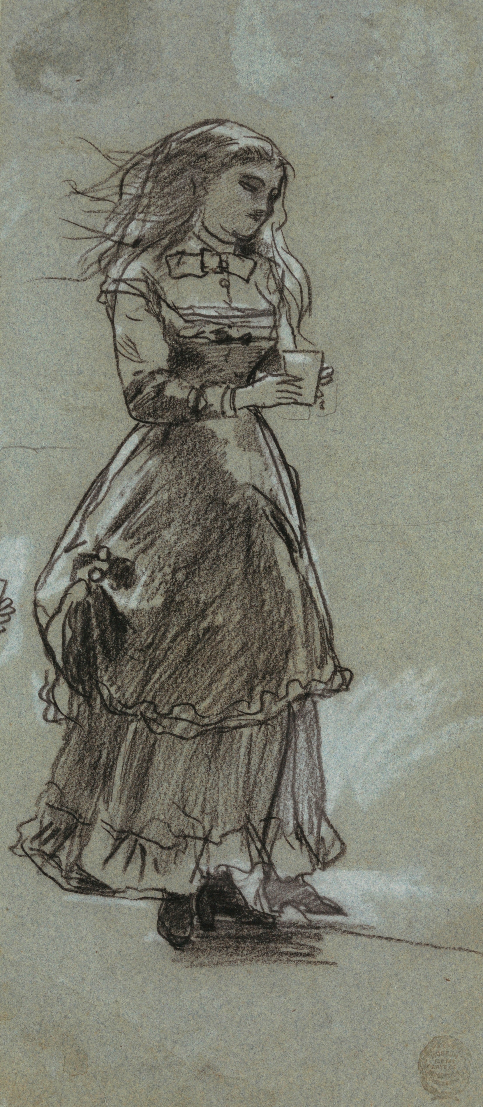 《拿着水杯的女孩》（girl holding a drinking glass）｜温斯洛·霍默 Winslow Homer｜1869