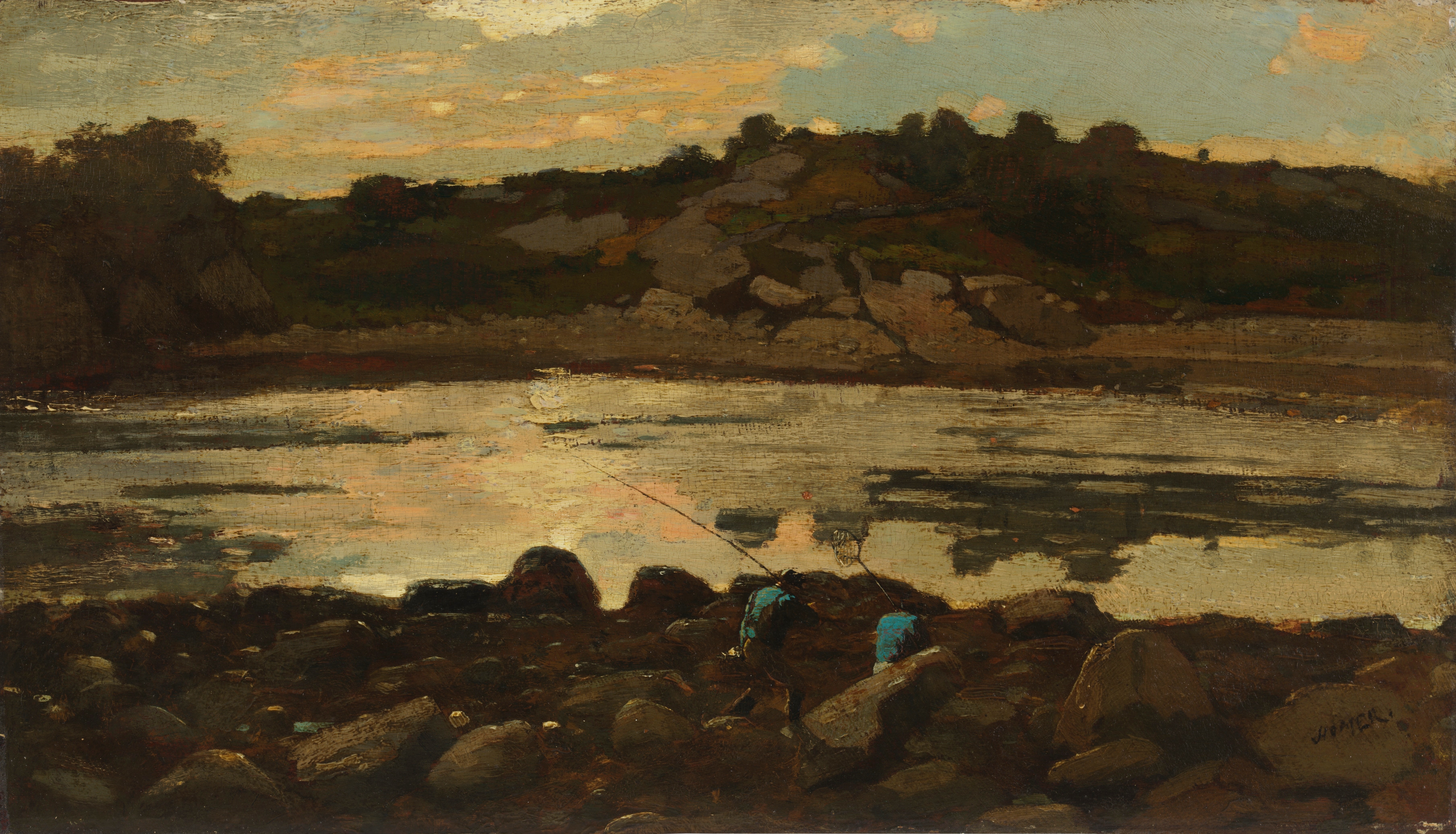 《龙虾湾 马萨诸塞州 曼彻斯特》（lobster cove manchester massachusetts）｜温斯洛·霍默 Winslow Homer｜1869