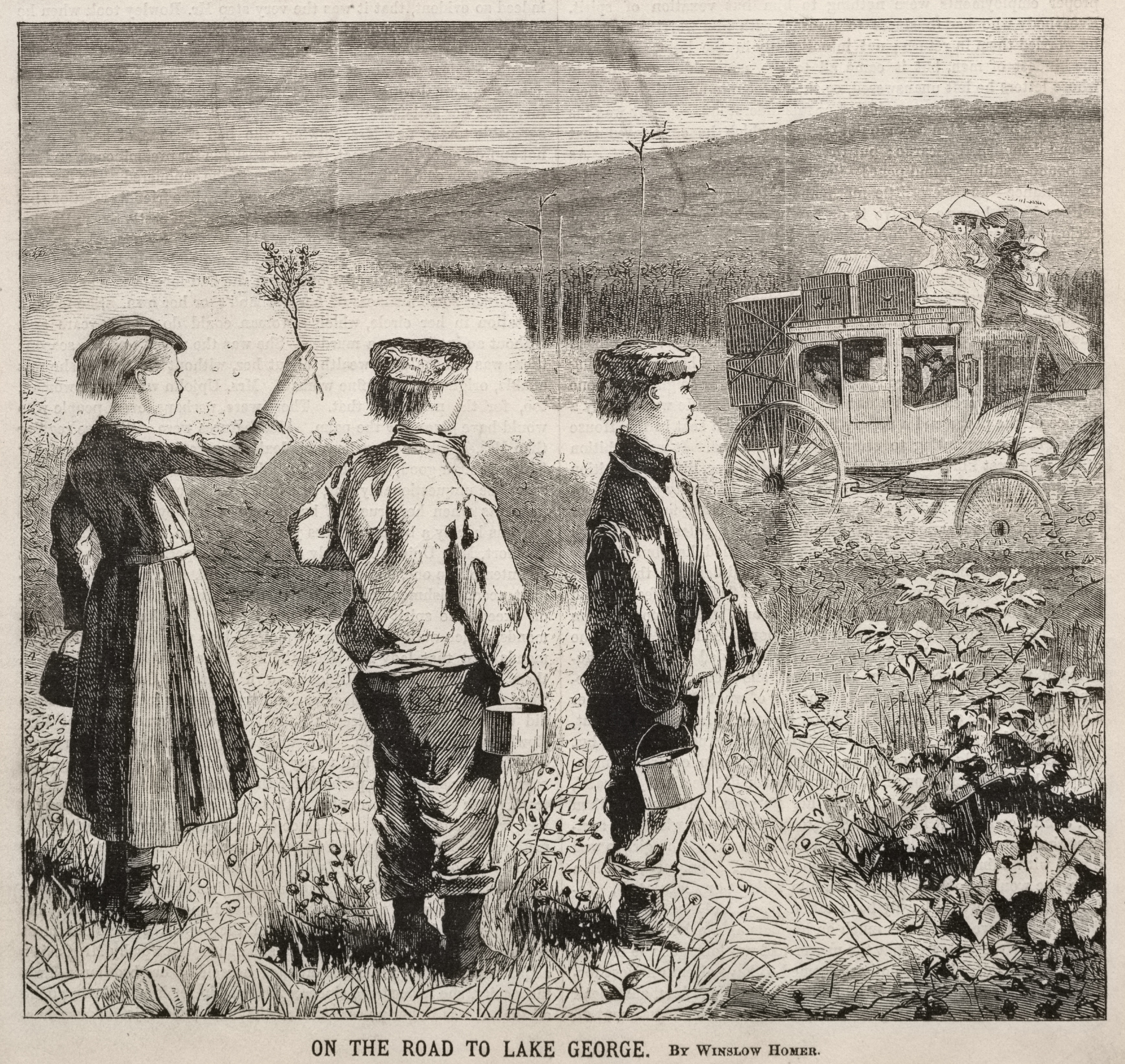 《去乔治湖的路上》（on the road to lake george）｜温斯洛·霍默 Winslow Homer｜1869