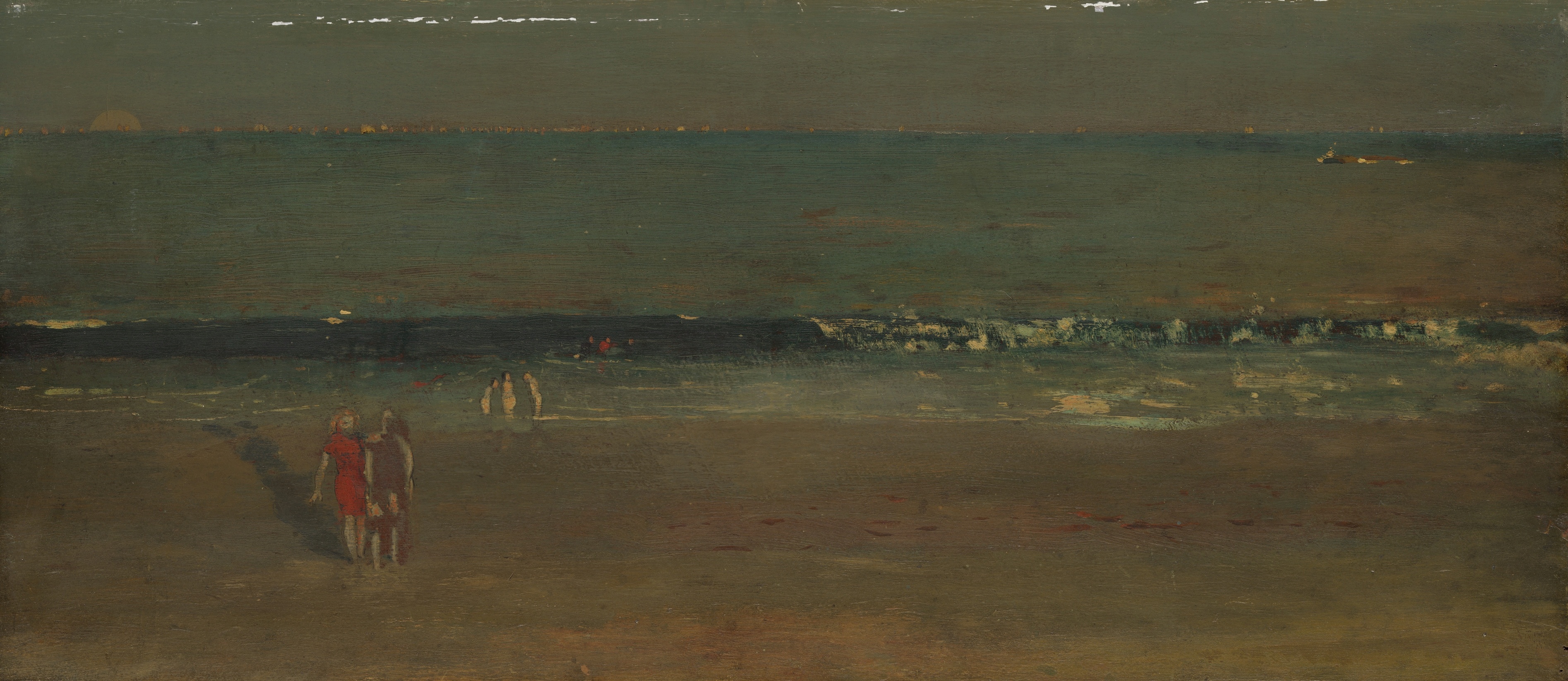 《下午晚些时候的海滩》（the beach late afternoon）｜温斯洛·霍默 Winslow Homer｜1869