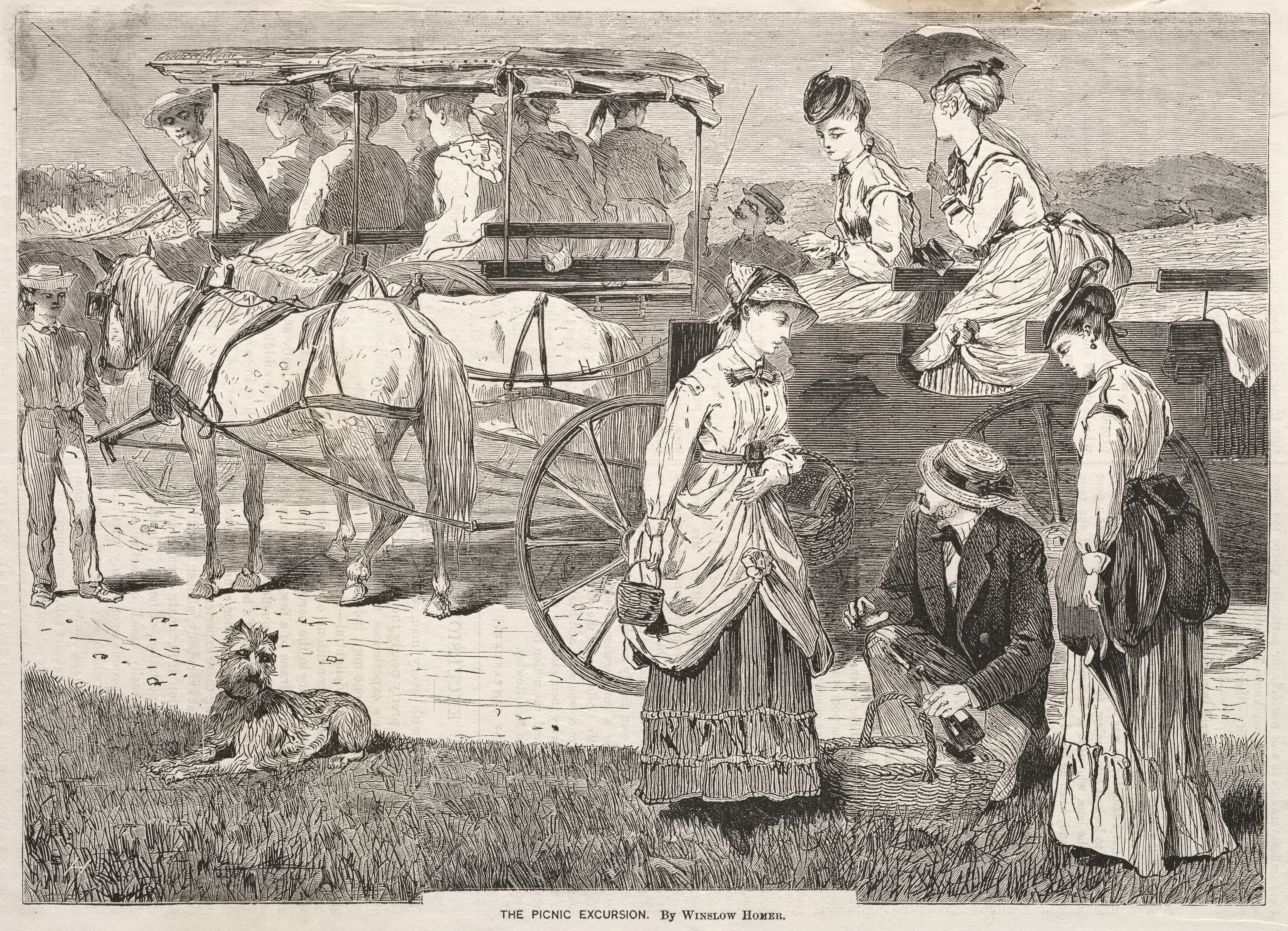 《野餐旅行》（the picnic excursion）｜温斯洛·霍默 Winslow Homer｜1869