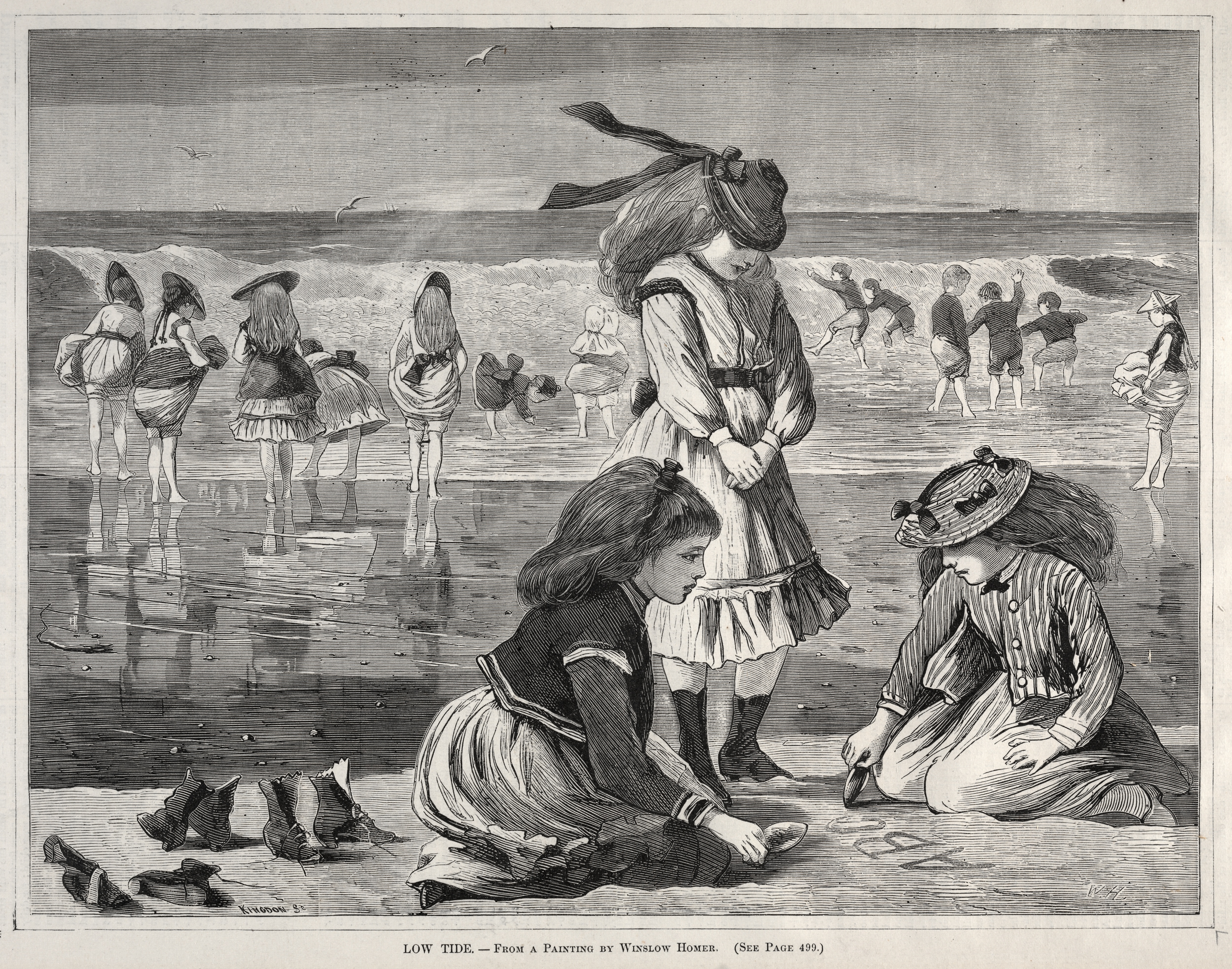 《低潮》（low tide）｜温斯洛·霍默 Winslow Homer｜1870