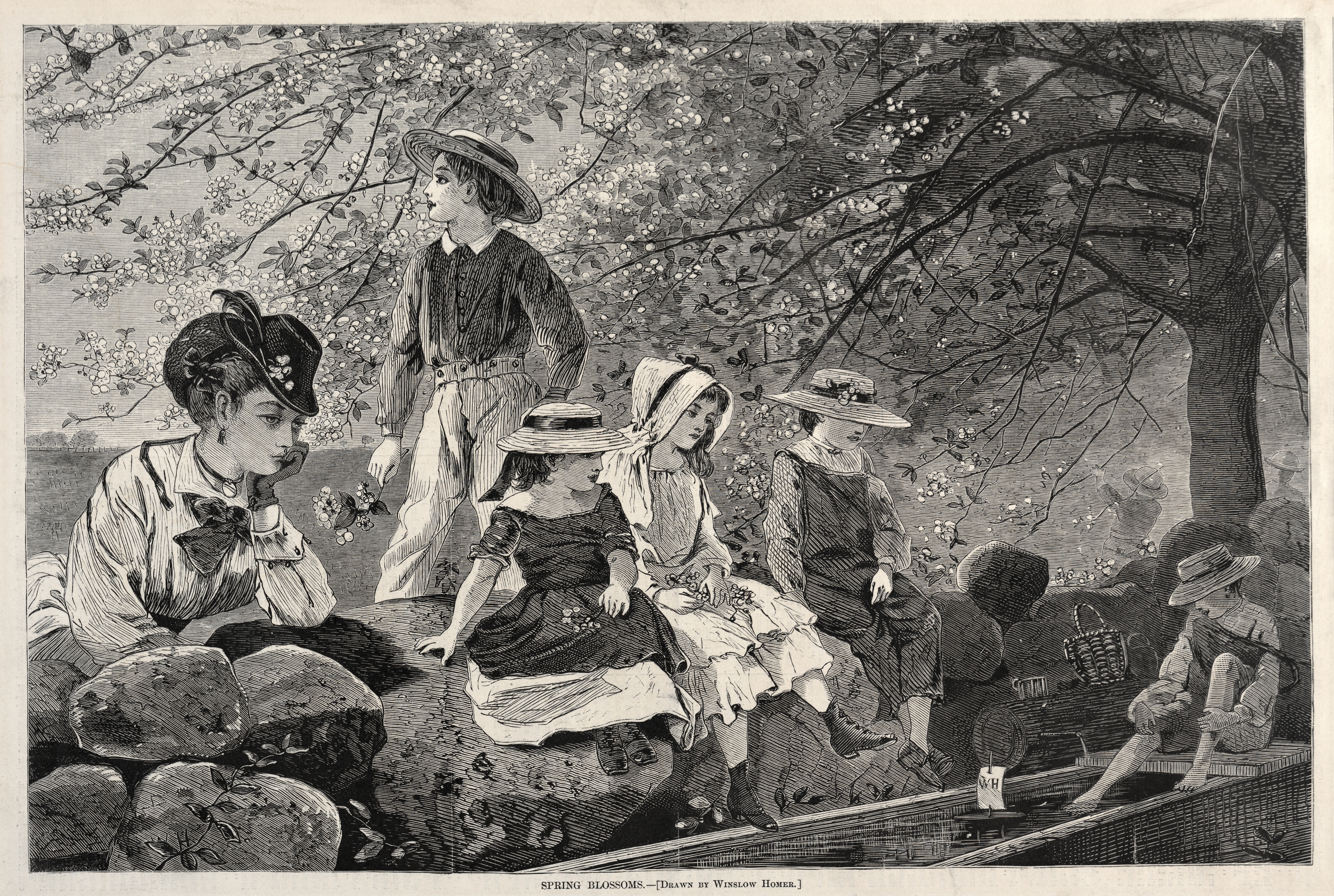 《春天的花朵》（spring blossoms）｜温斯洛·霍默 Winslow Homer｜1870
