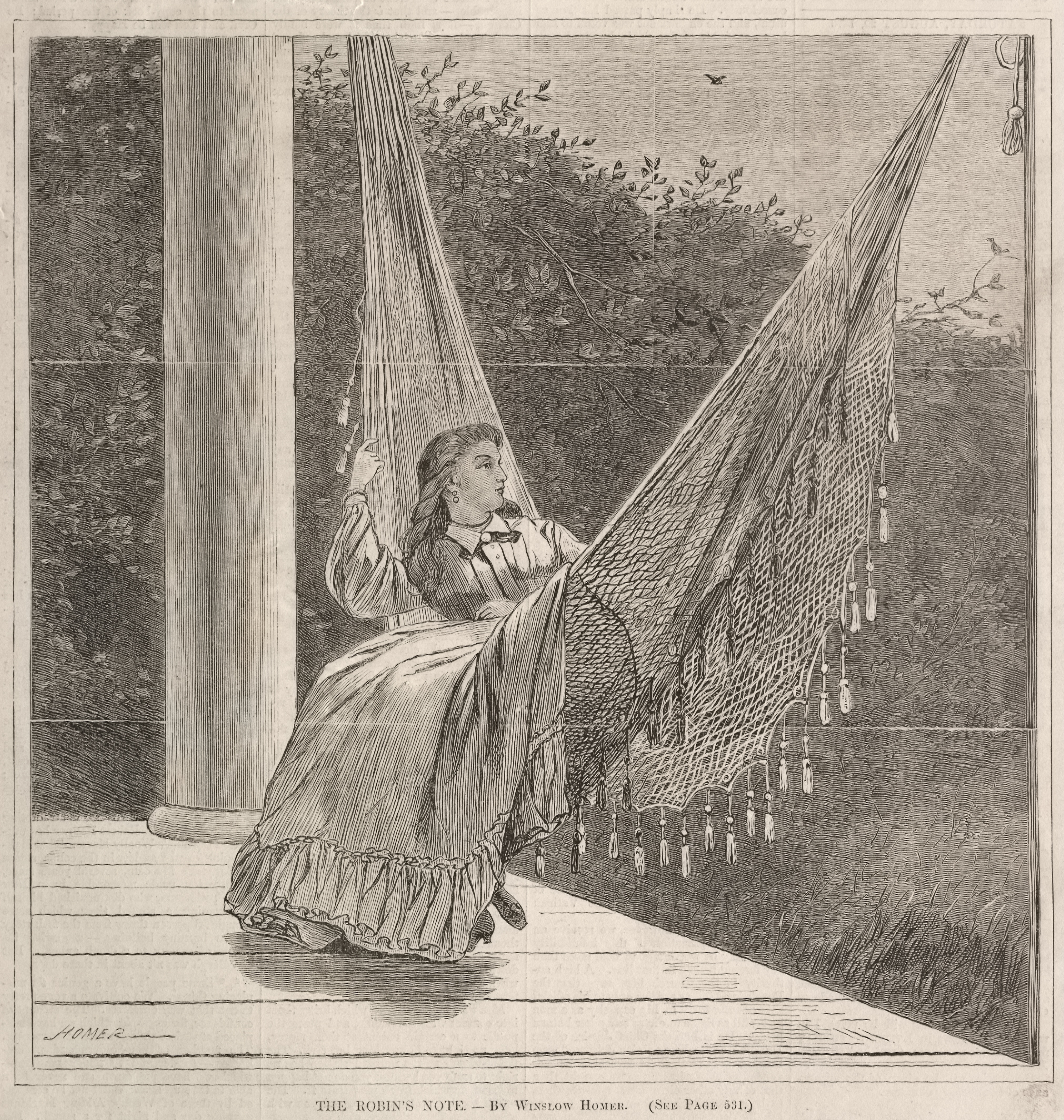 《知更鸟笔记》（the robins note）｜温斯洛·霍默 Winslow Homer｜1870