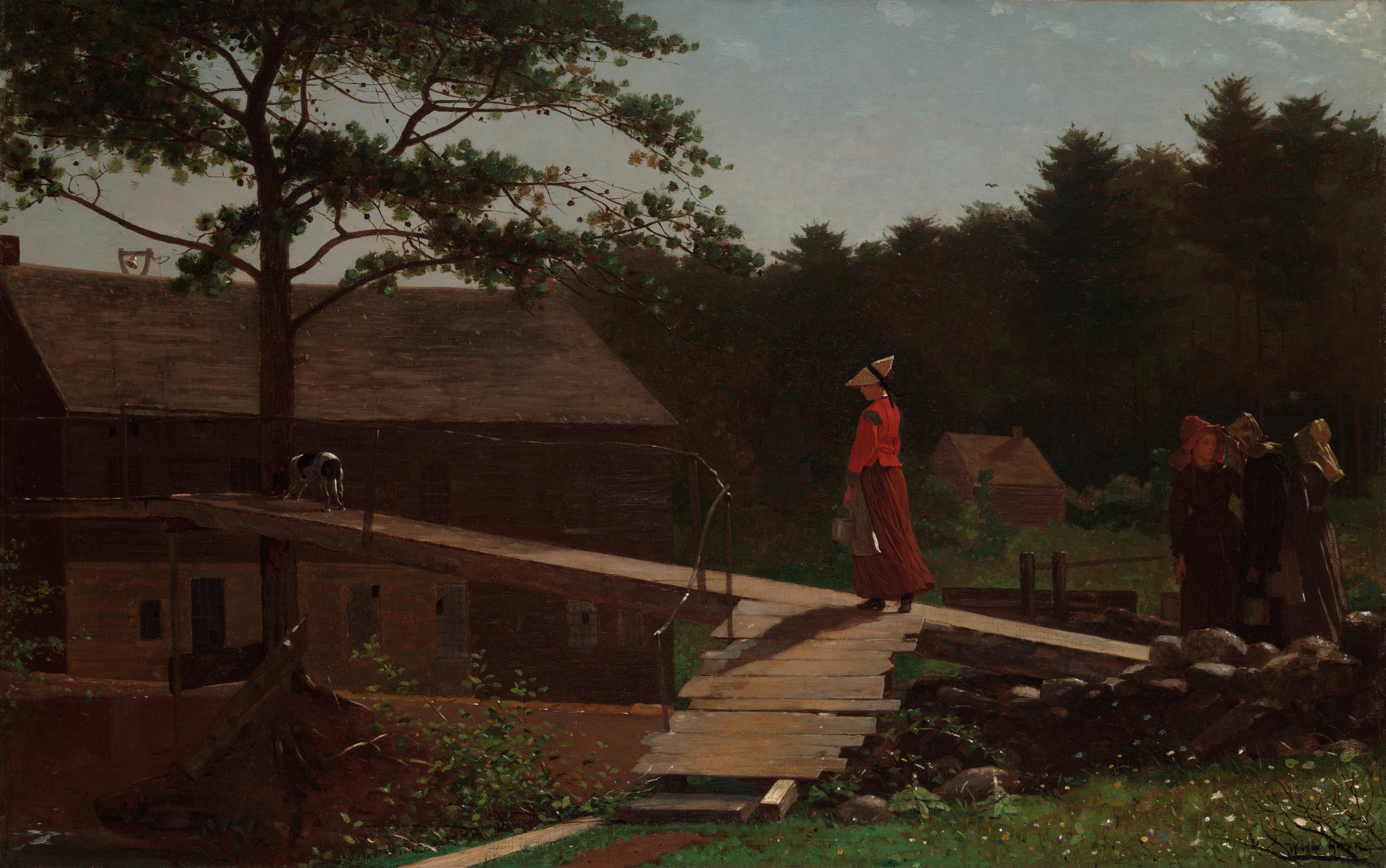 《老磨坊晨钟》（old mill the morning bell）｜温斯洛·霍默 Winslow Homer｜1871