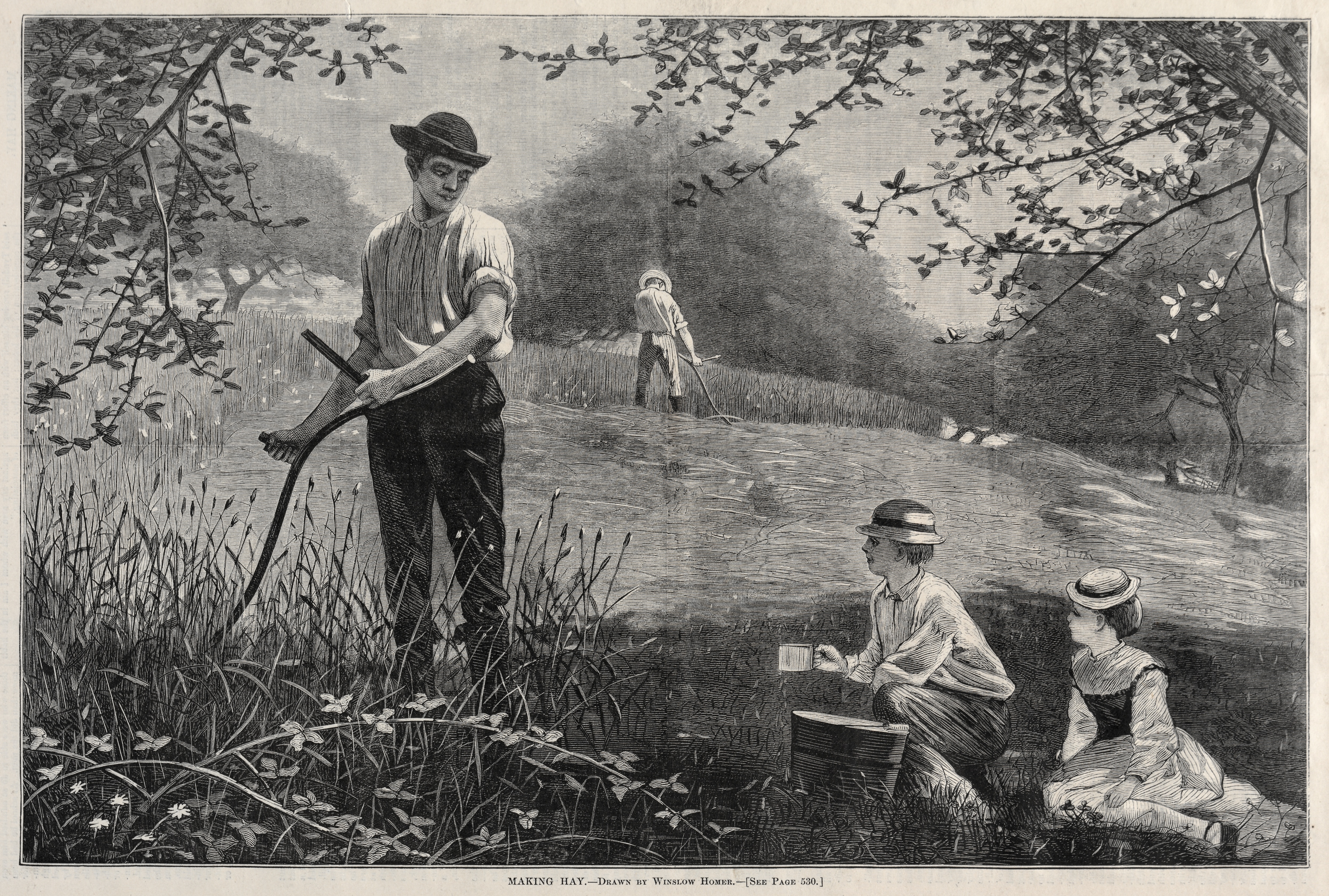 《做干草》（making hay）｜温斯洛·霍默 Winslow Homer｜1872