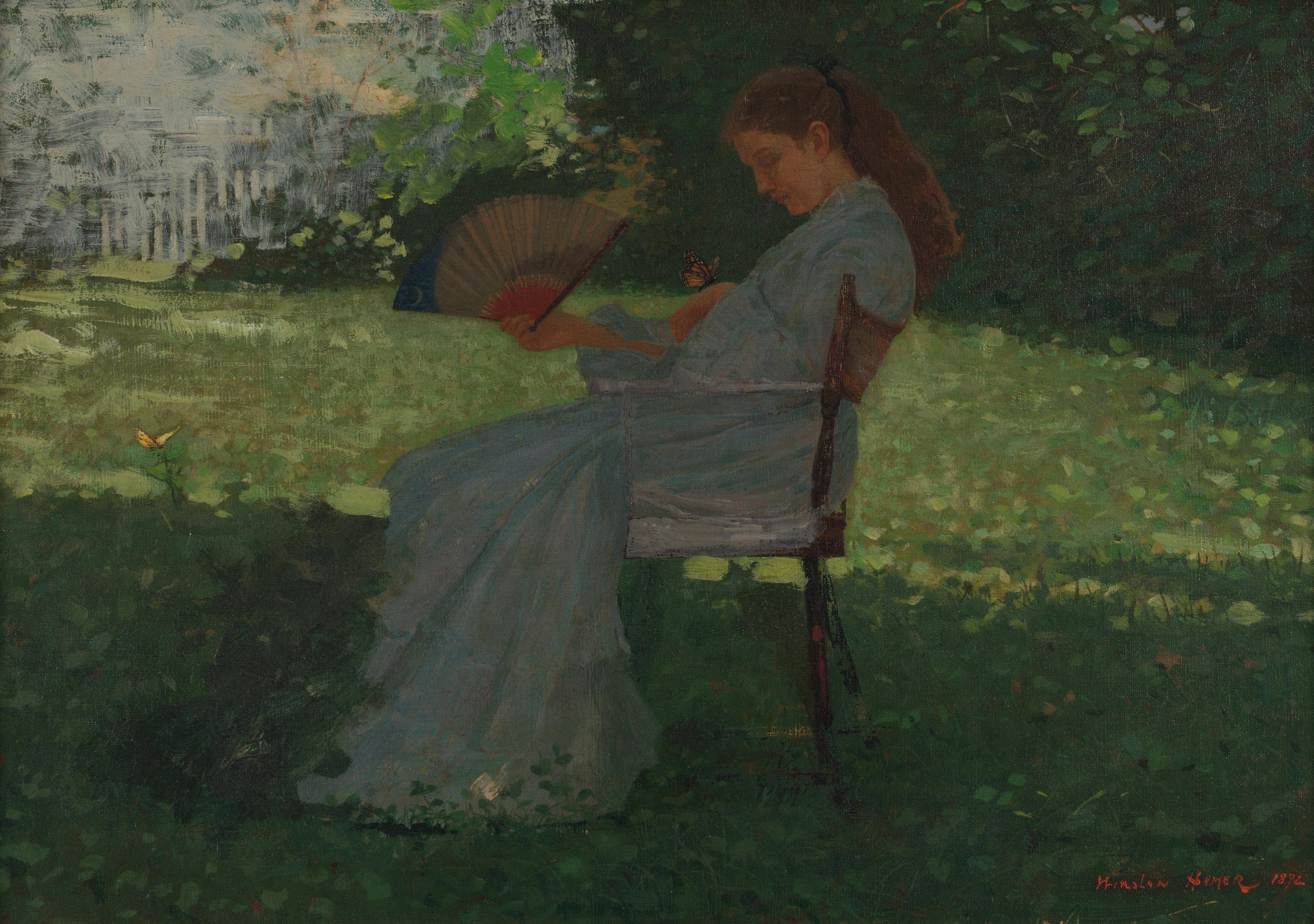 《蝴蝶》（the butterfly）｜温斯洛·霍默 Winslow Homer｜1872