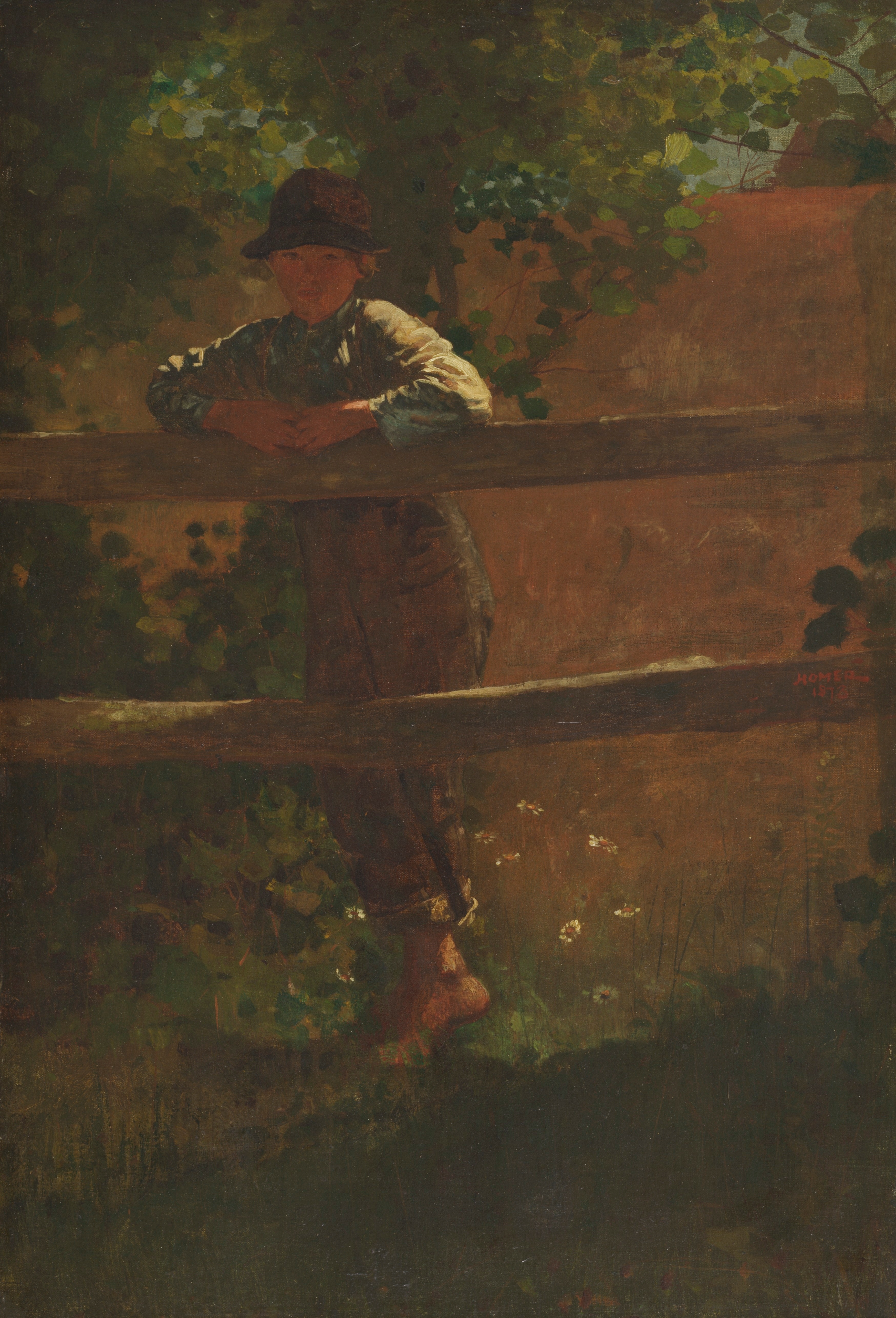 《一个乡村小伙子》（a country lad）｜温斯洛·霍默 Winslow Homer｜1873