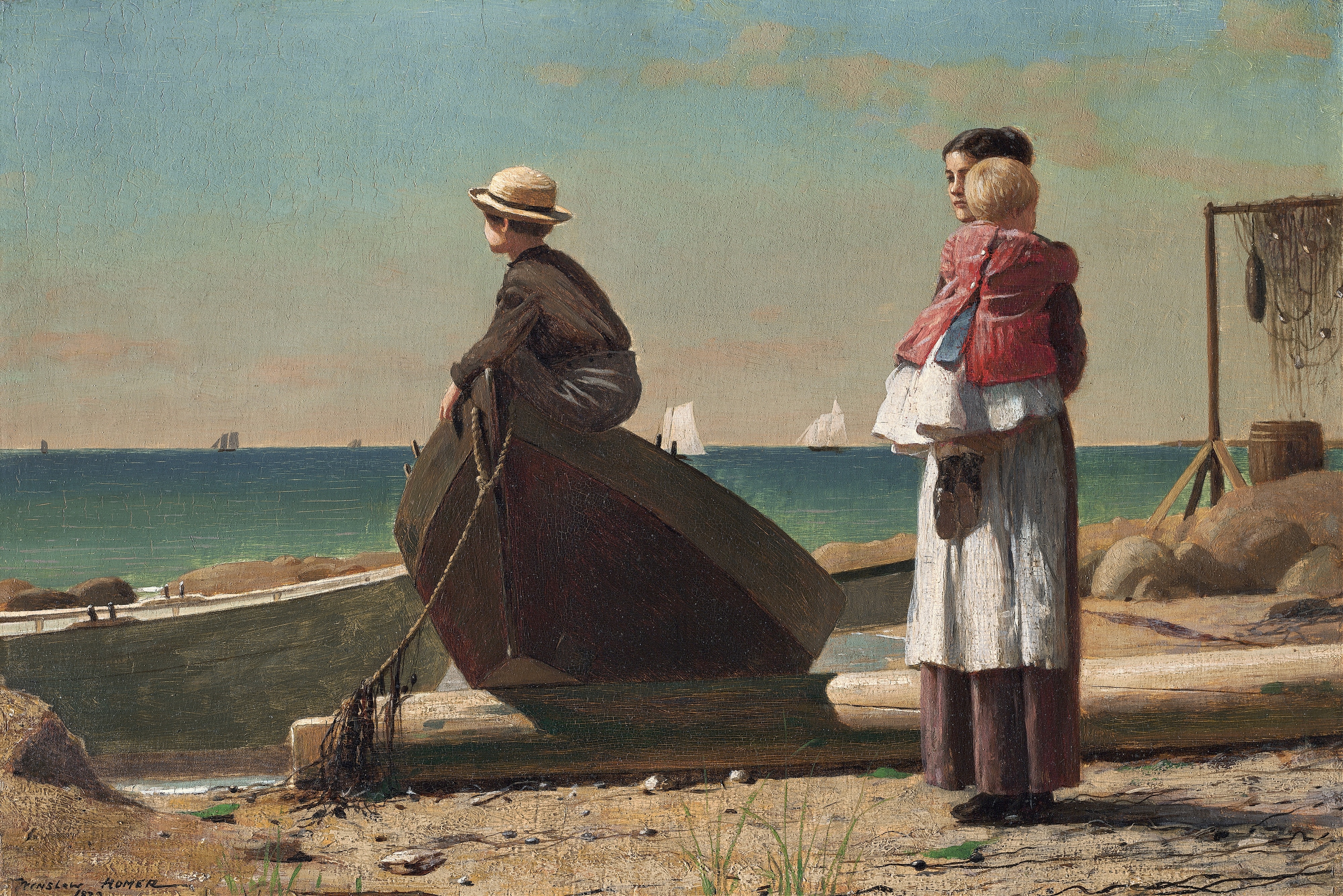 《爸爸们来了》（dads coming）｜温斯洛·霍默 Winslow Homer｜1873
