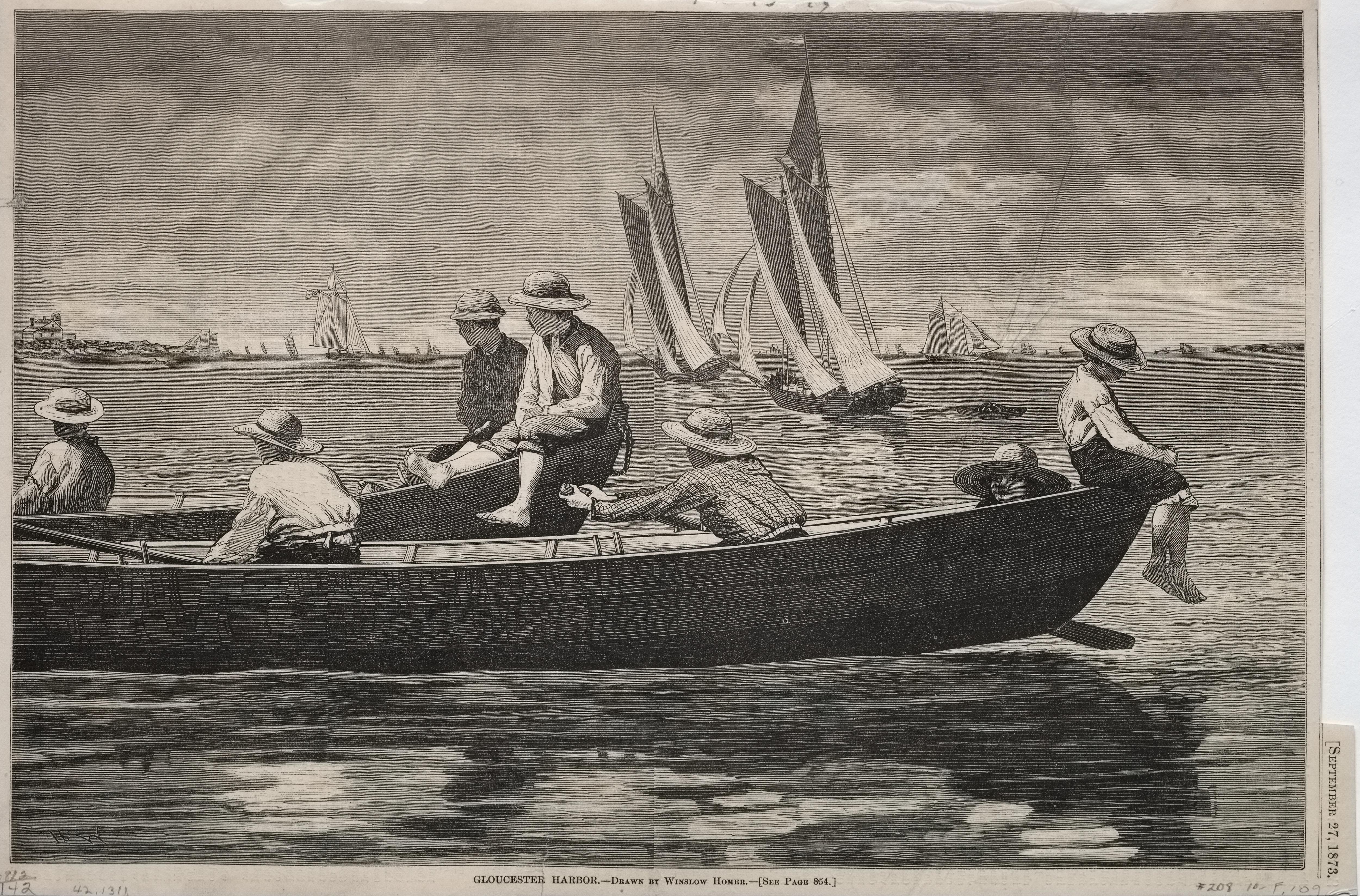 《格洛斯特港》（gloucester harbor）｜温斯洛·霍默 Winslow Homer｜1873