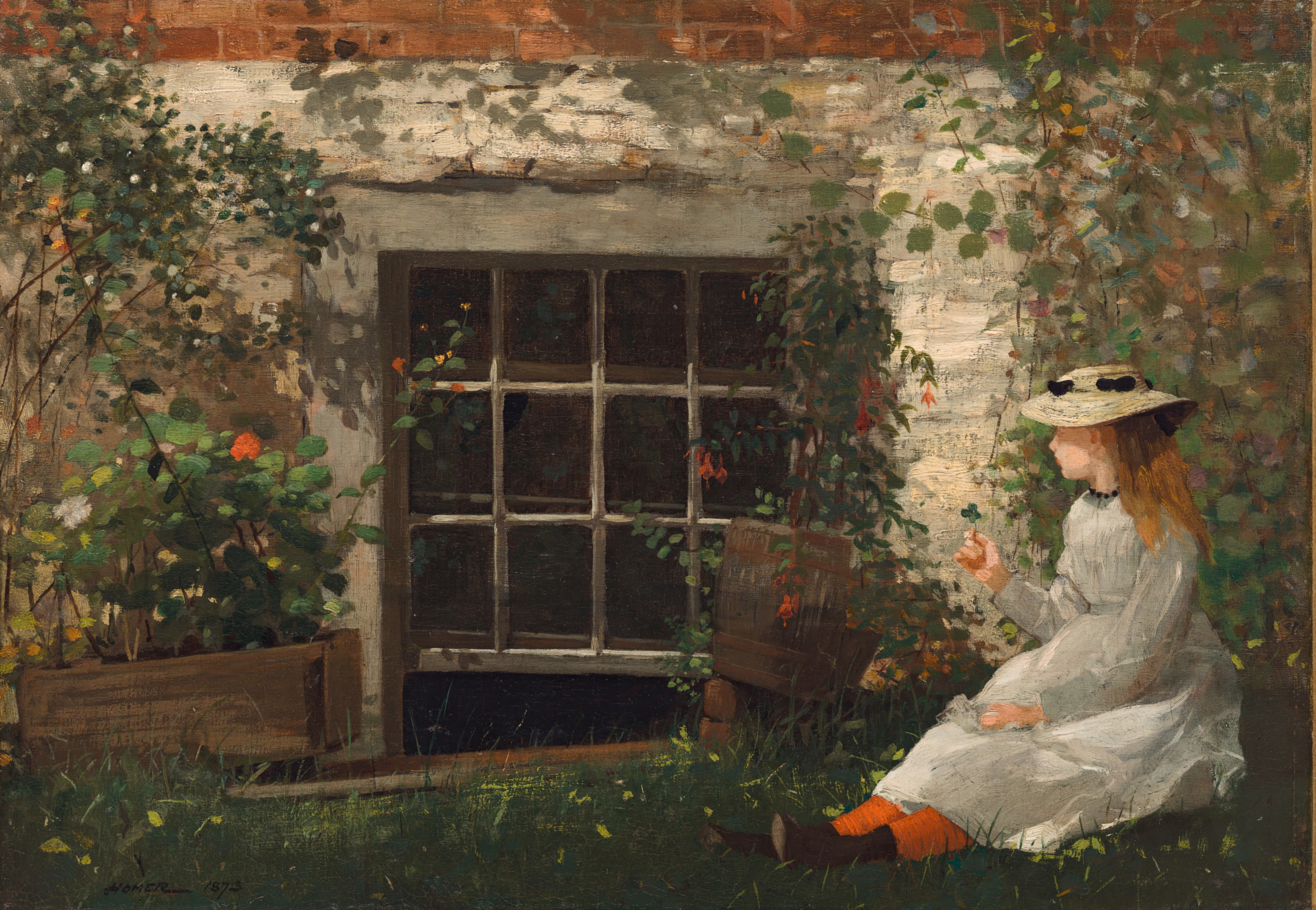 《四叶草》（the four leaf clover）｜温斯洛·霍默 Winslow Homer｜1873
