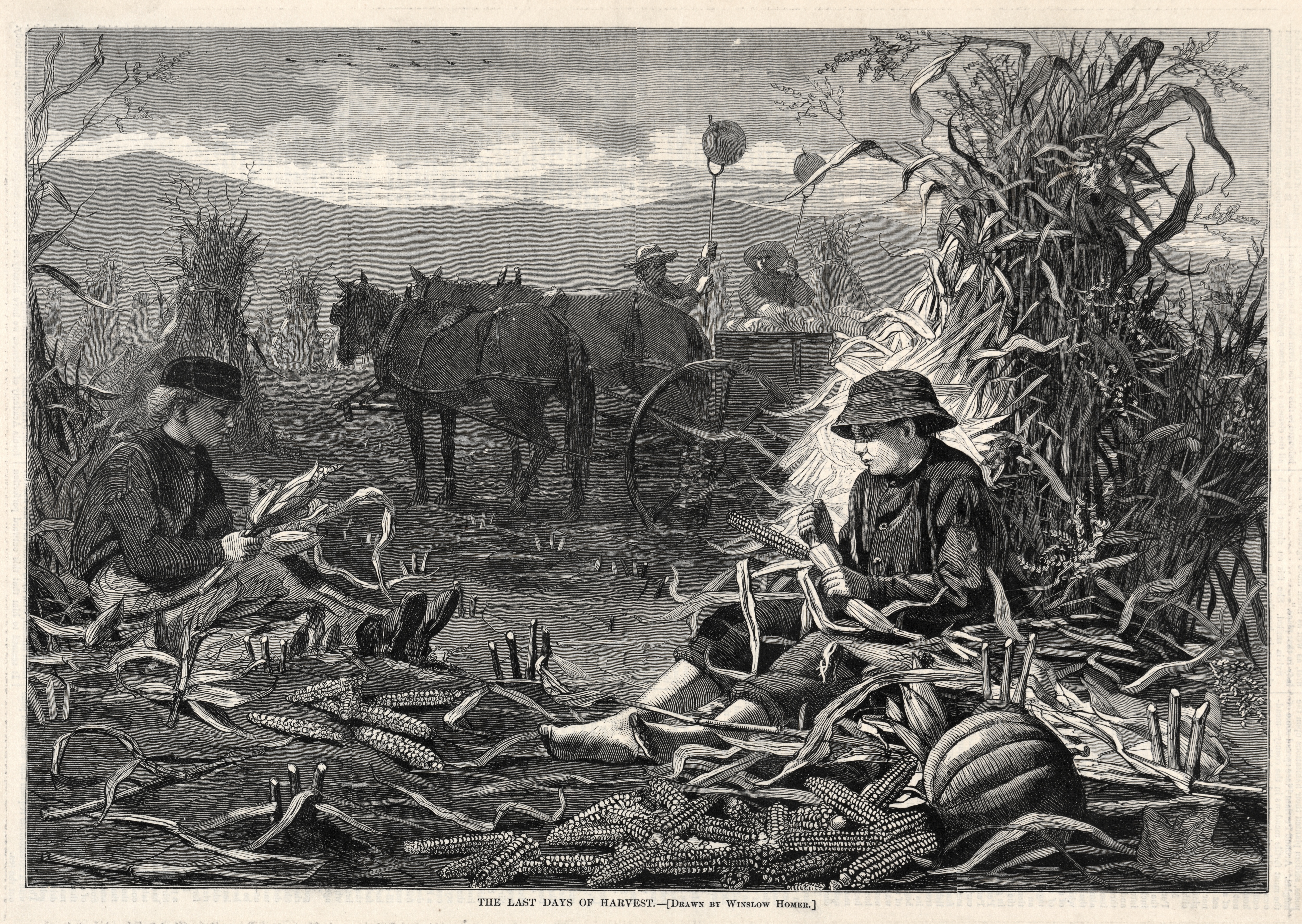 《收获的最后几天》（the last days of harvest）｜温斯洛·霍默 Winslow Homer｜1873