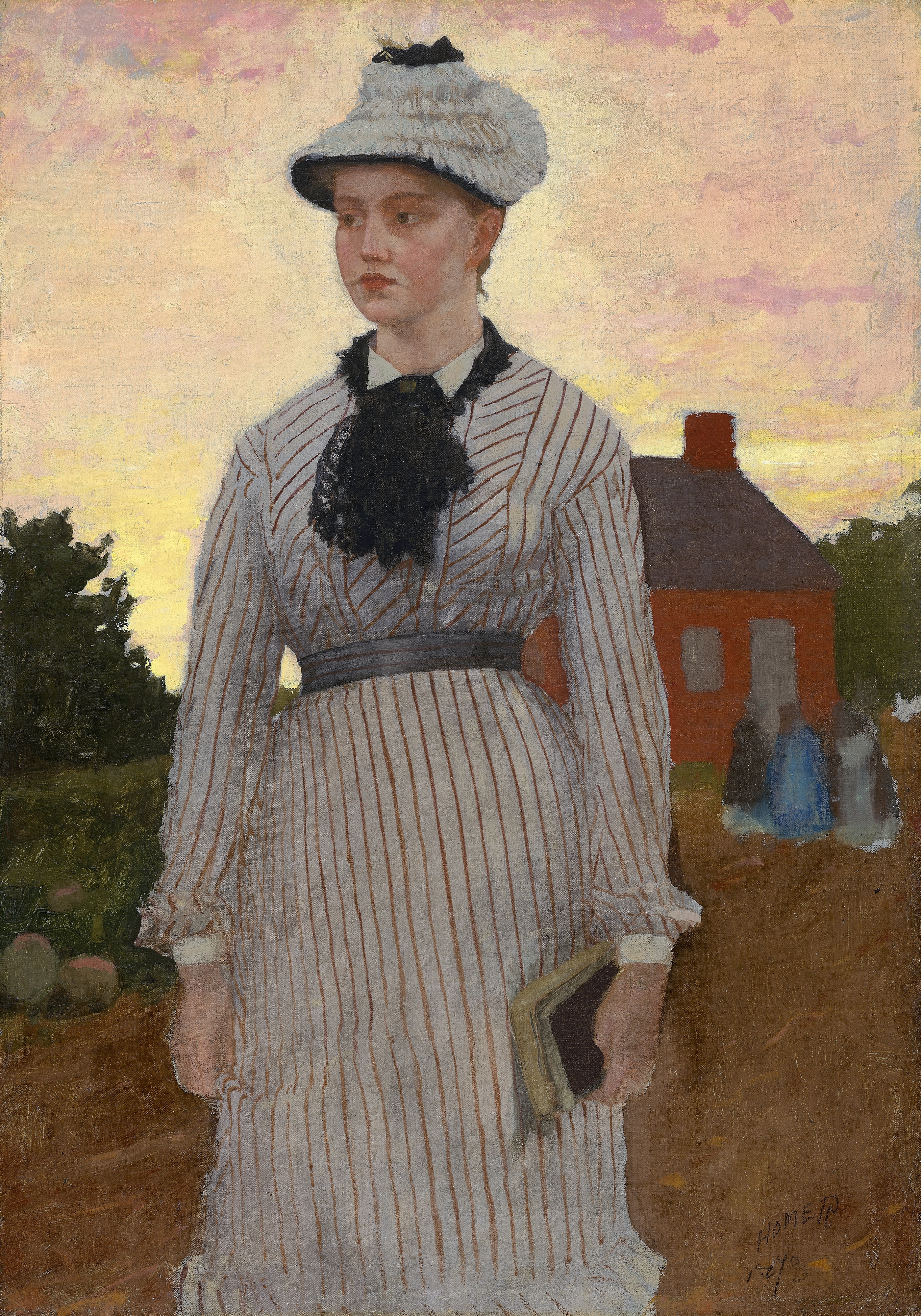 《红色校舍》（the red school house）｜温斯洛·霍默 Winslow Homer｜1873