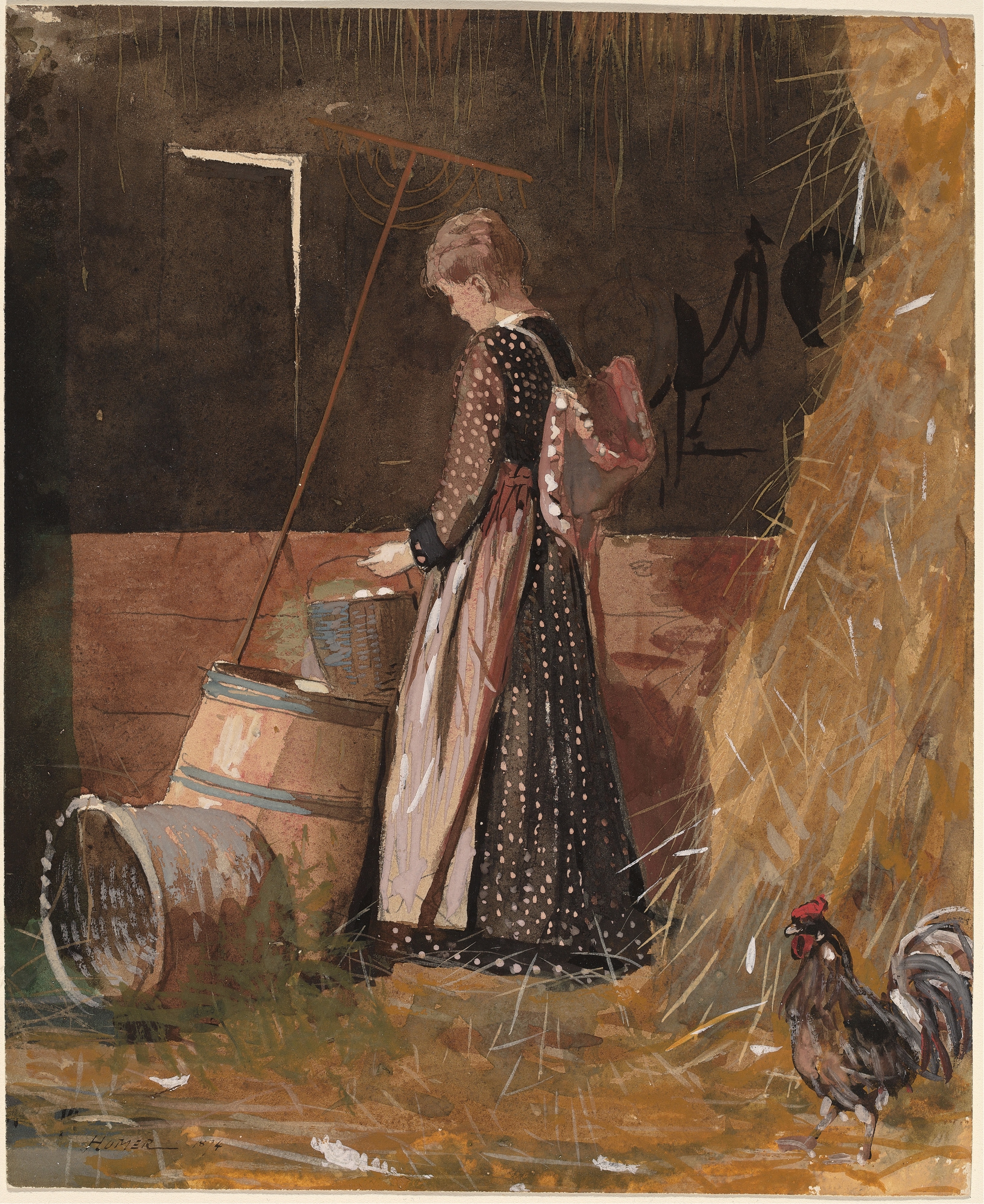 《新鲜鸡蛋》（fresh eggs）｜温斯洛·霍默 Winslow Homer｜1874