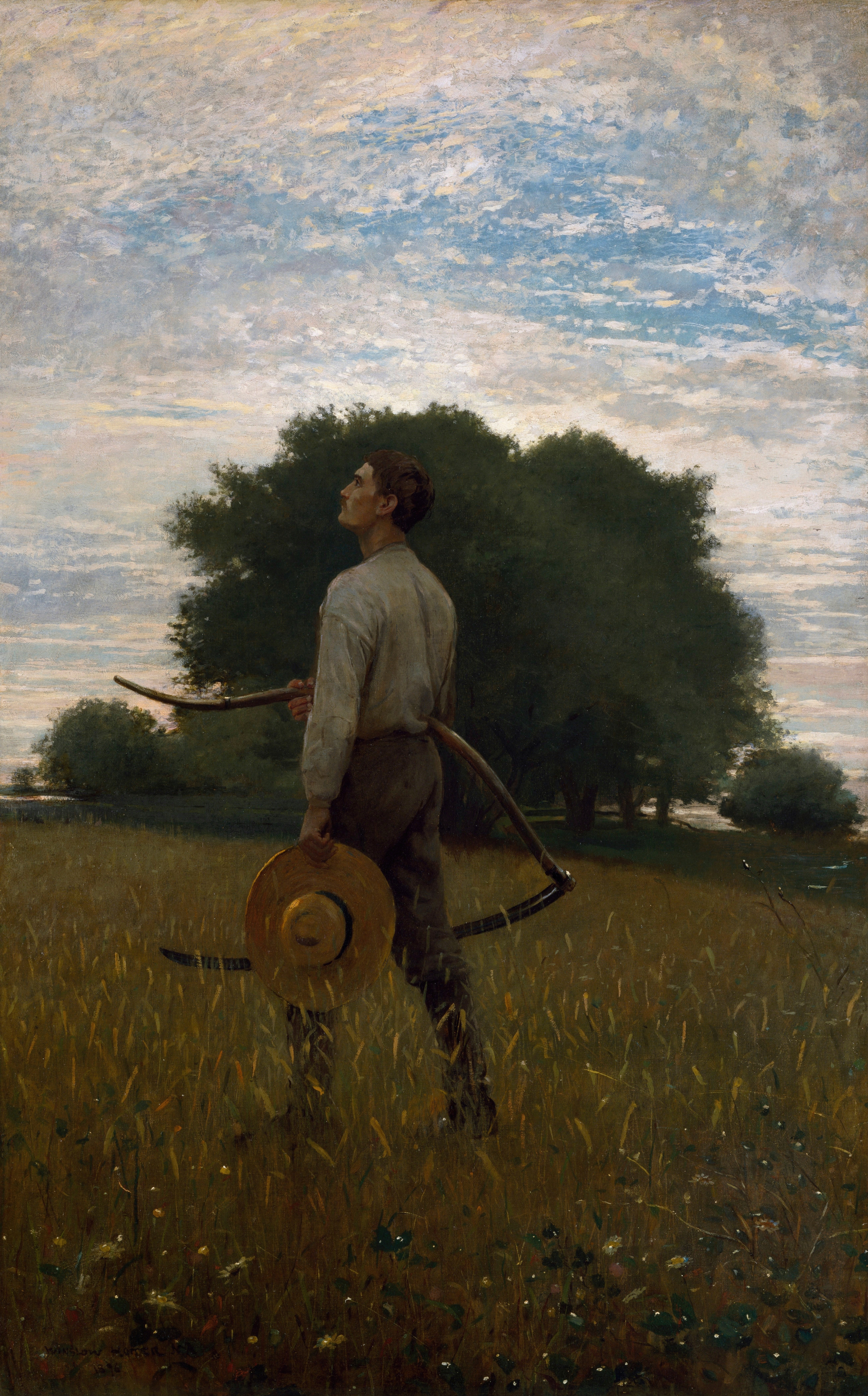 《云雀之歌》（song of the lark）｜温斯洛·霍默 Winslow Homer｜1876
