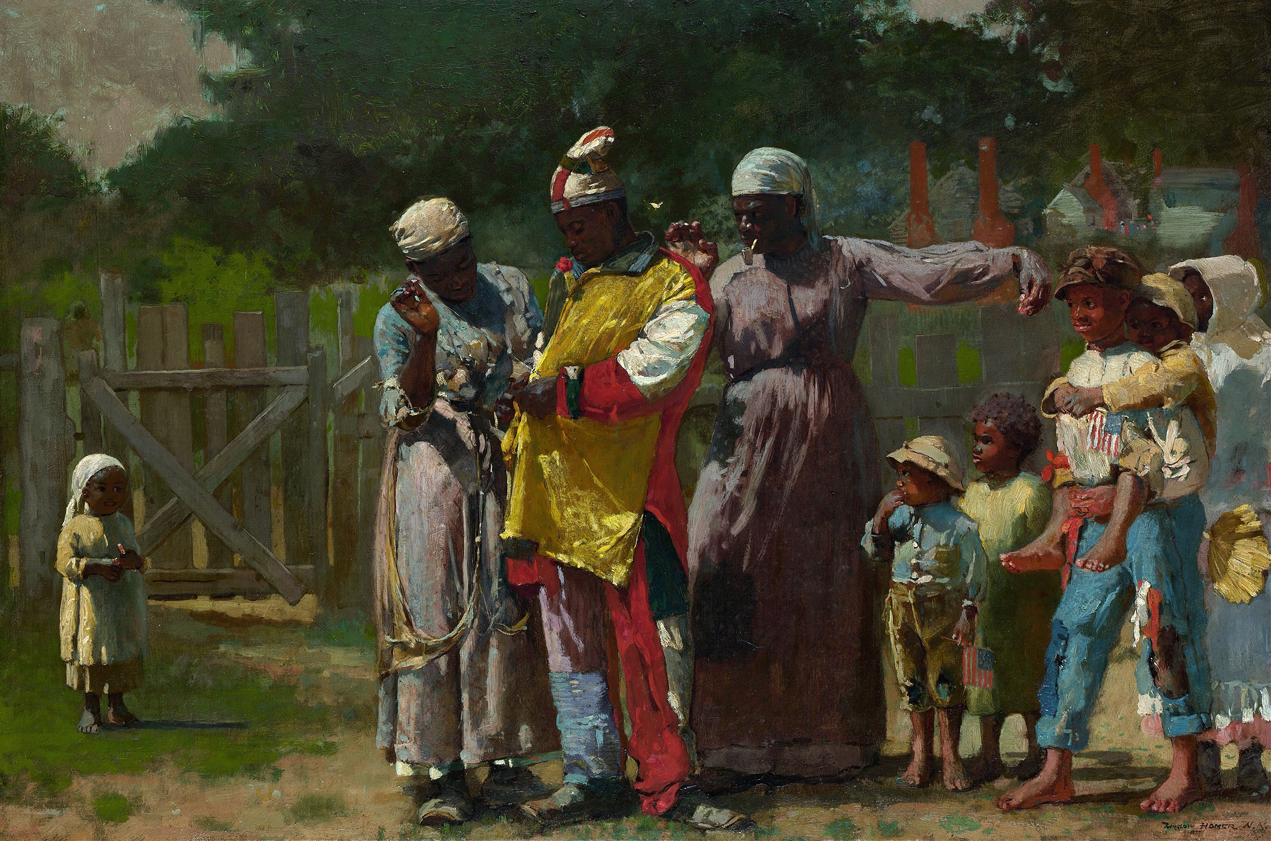 《狂欢节的着装》（dressing for the carnival）｜温斯洛·霍默 Winslow Homer｜1877