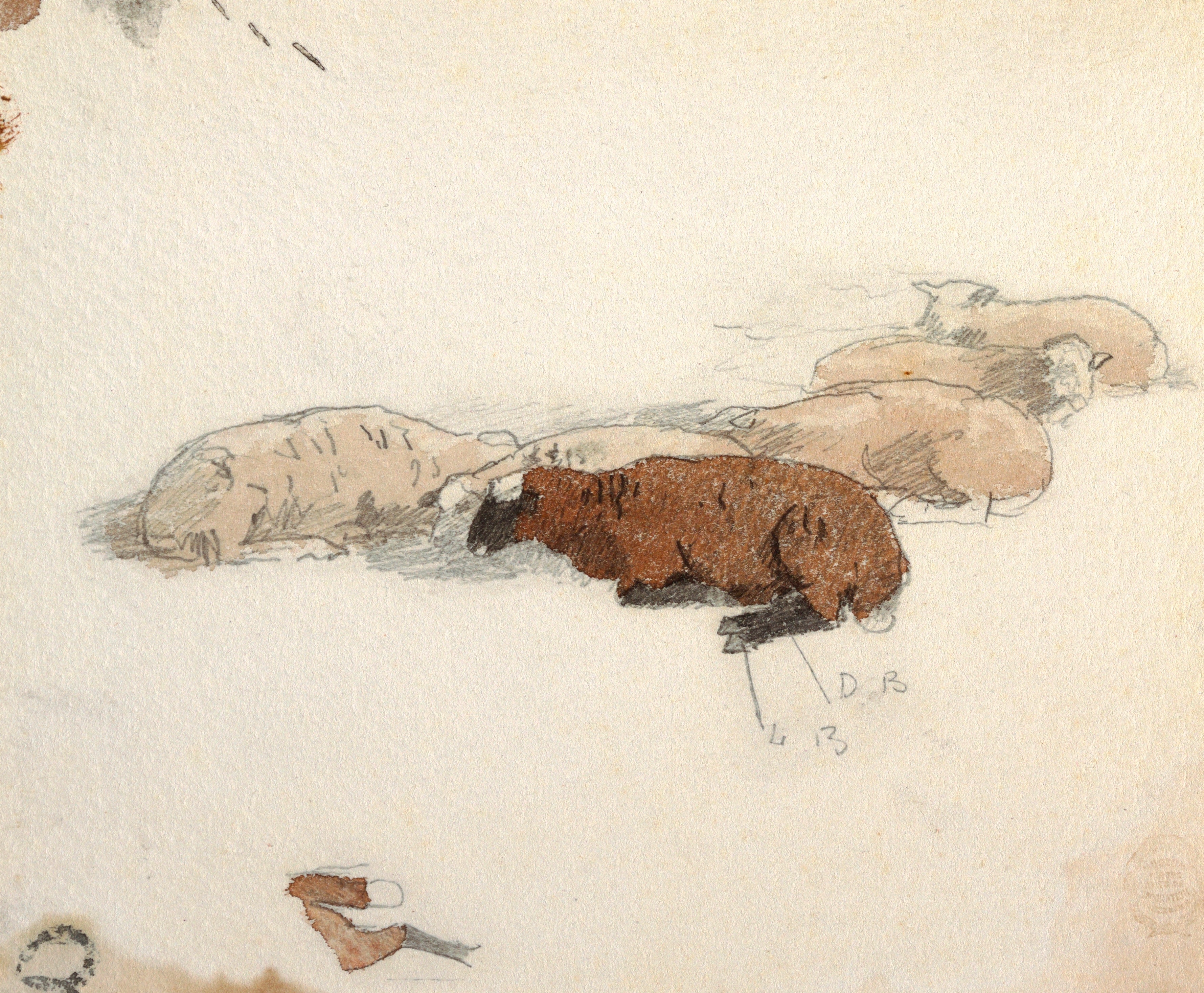 《羊休息》（sheep resting）｜温斯洛·霍默 Winslow Homer｜1878