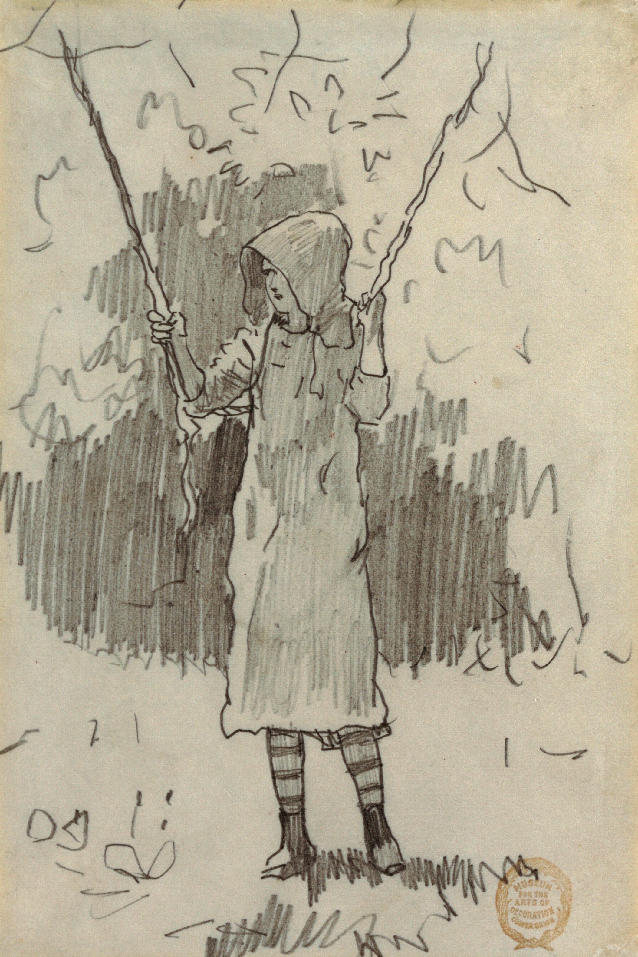 《秋千上的女孩》（girl on a swing）｜温斯洛·霍默 Winslow Homer｜1879