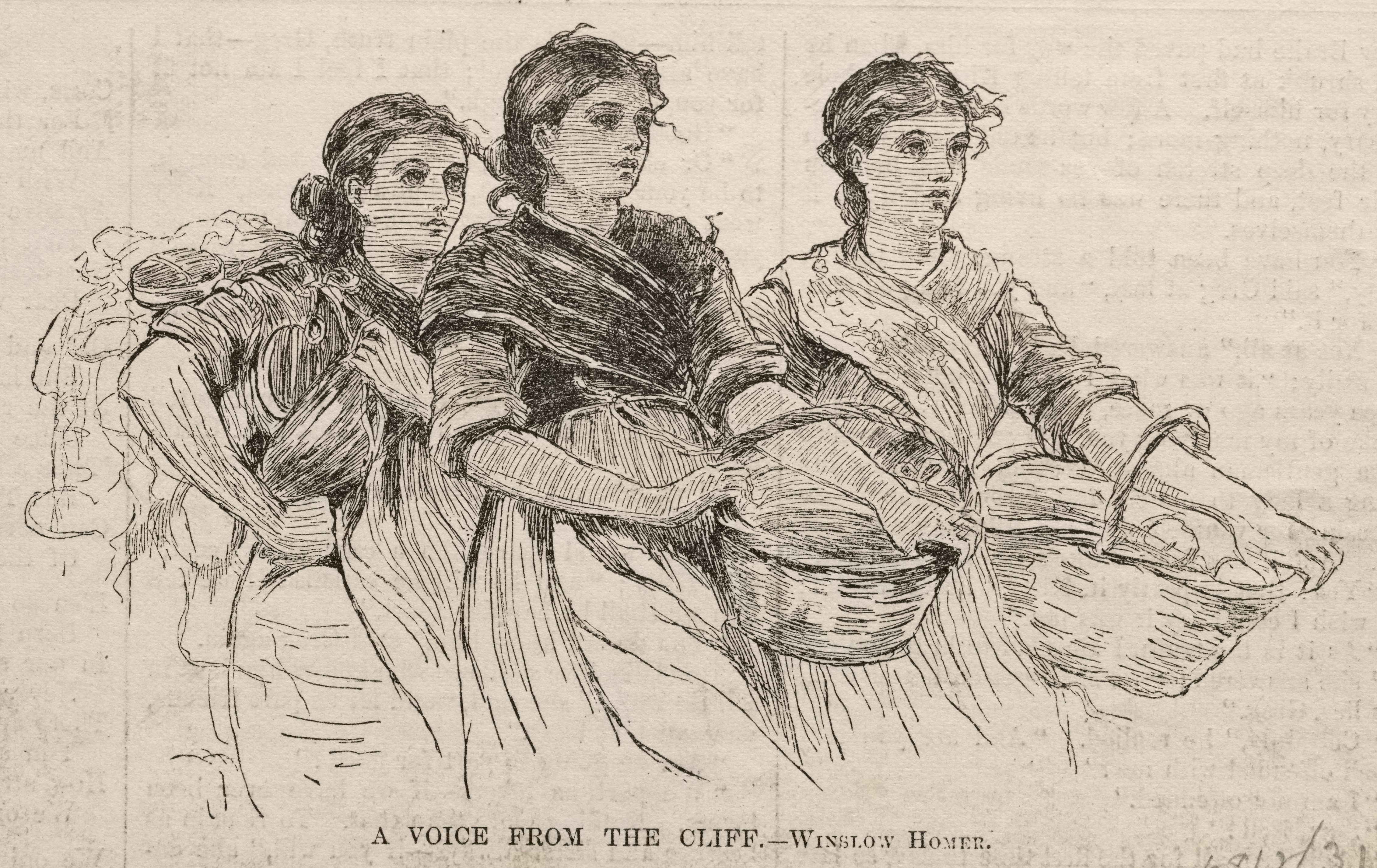 《来自悬崖的声音》（a voice from the cliff）｜温斯洛·霍默 Winslow Homer｜1880年代