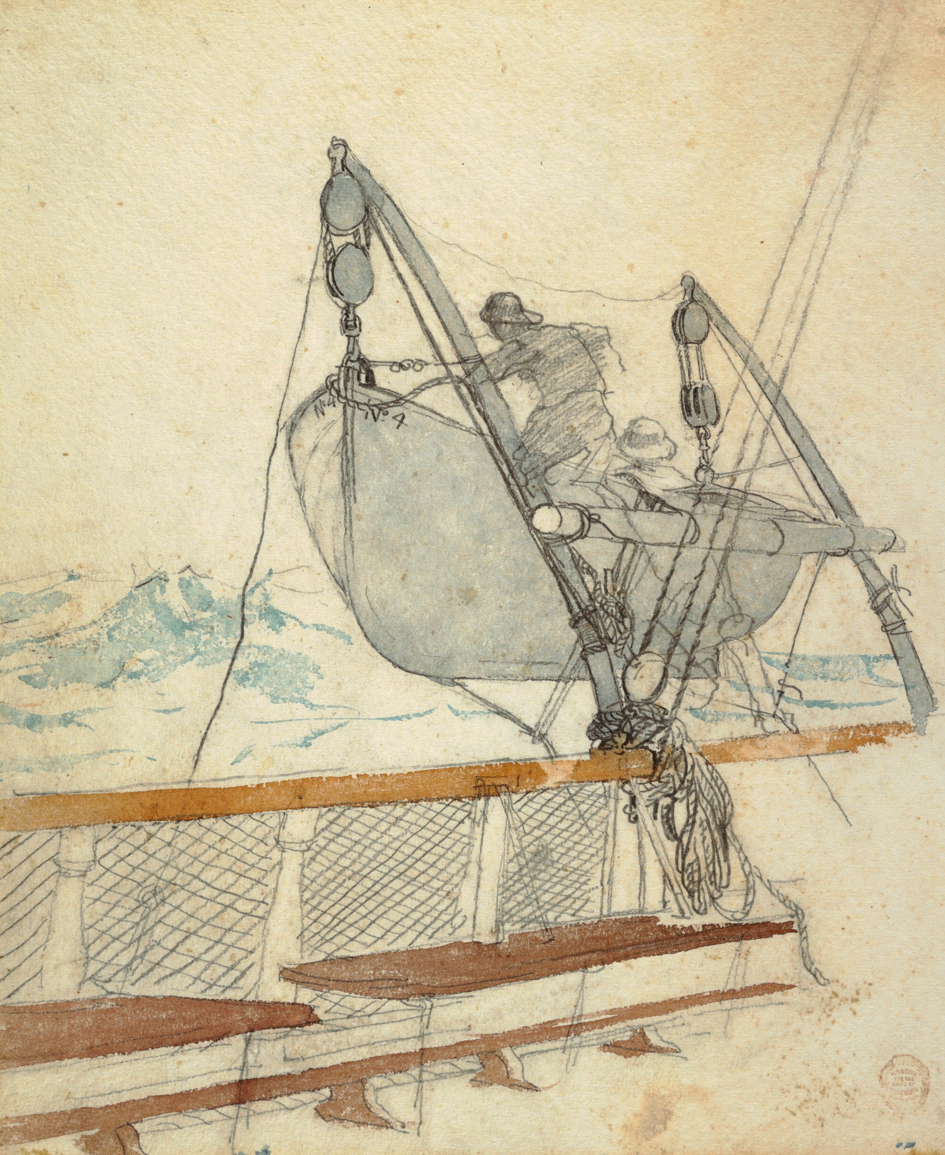 《研究求救信号》（study for the signal of distress）｜温斯洛·霍默 Winslow Homer｜1881
