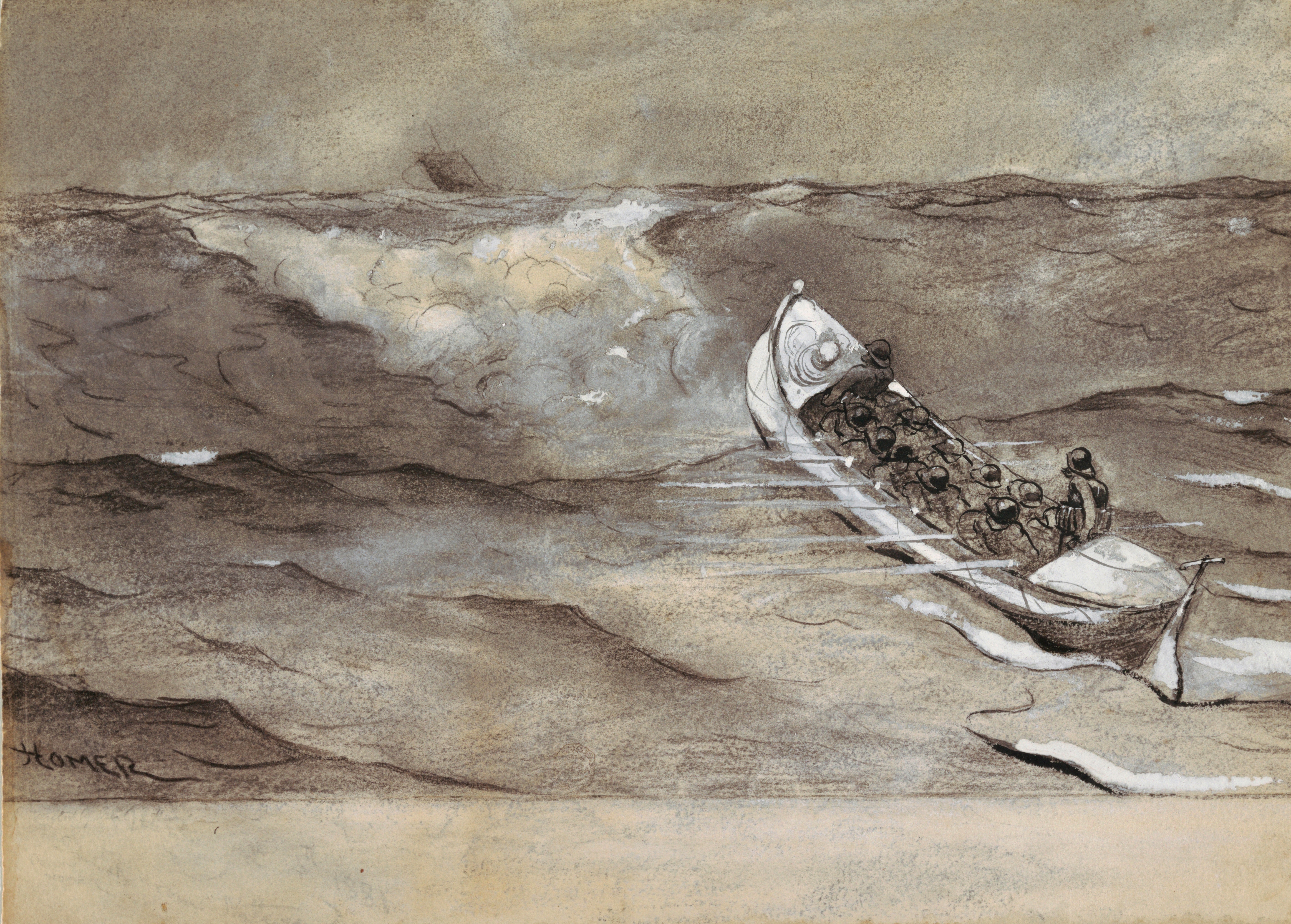 《救生艇》（the life boat）｜温斯洛·霍默 Winslow Homer｜1881