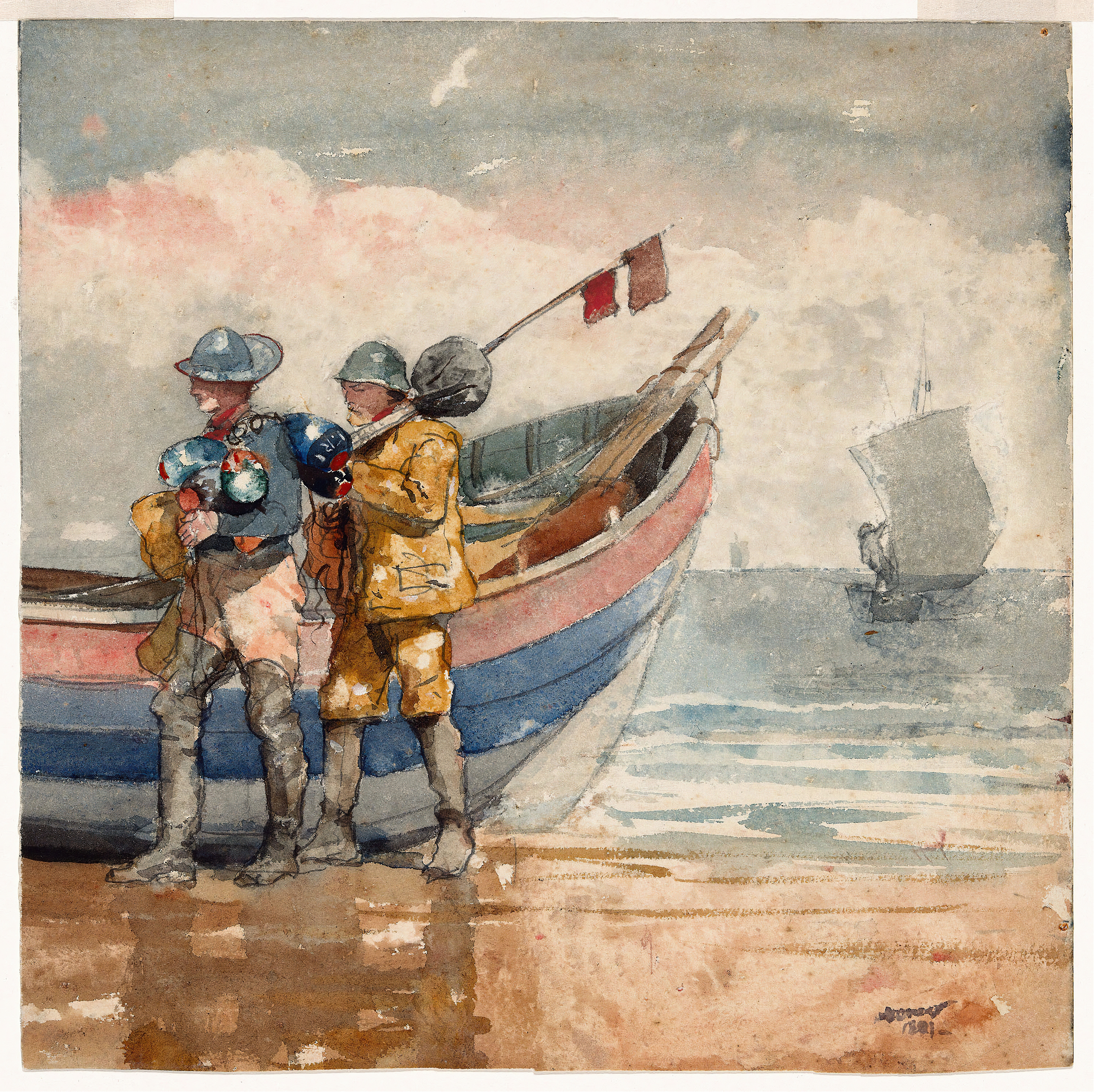 《返程泰恩茅斯》（the return tynemouth）｜温斯洛·霍默 Winslow Homer｜1881