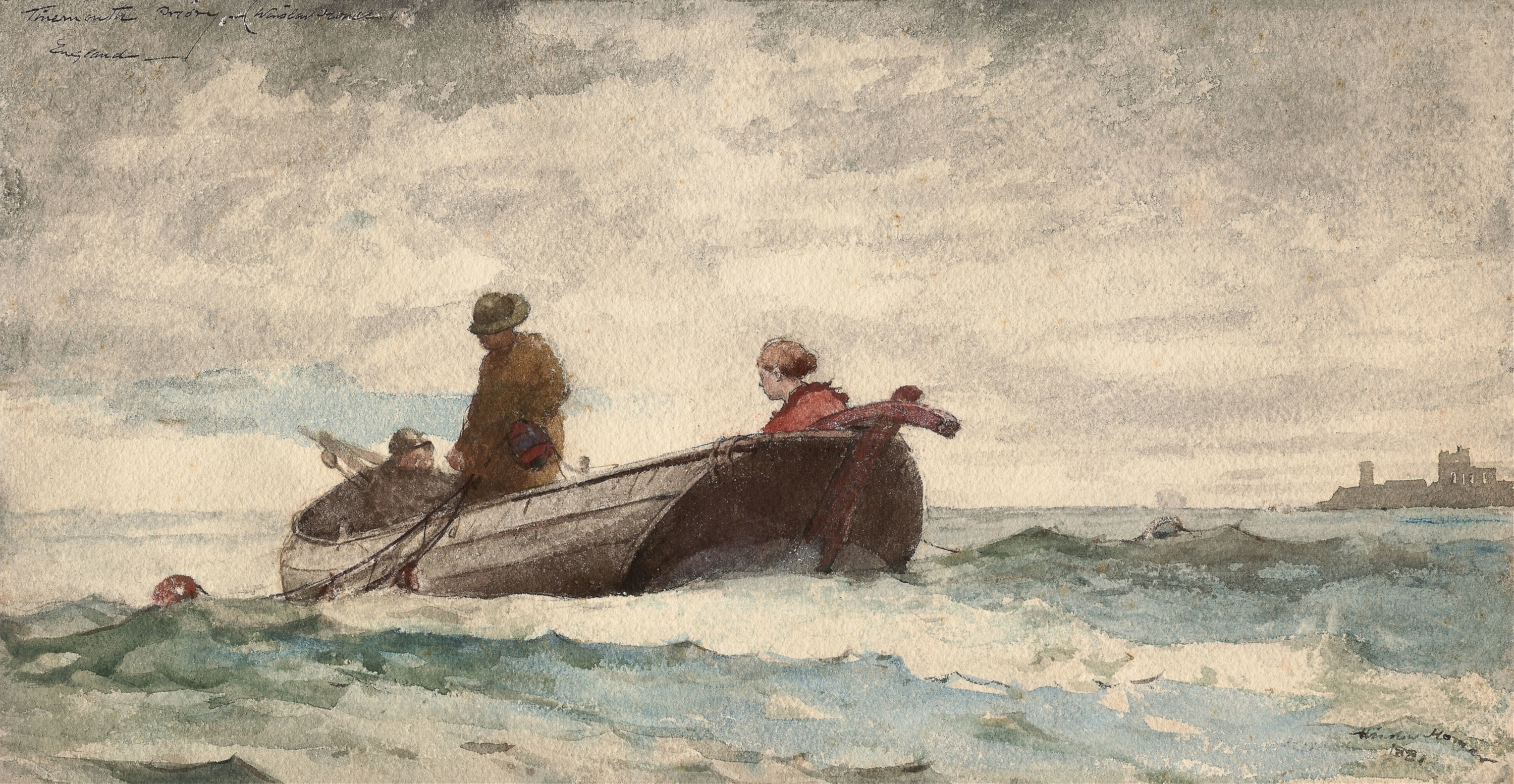 《英格兰泰恩茅斯修道院》（tynemouth priory england）｜温斯洛·霍默 Winslow Homer｜1881
