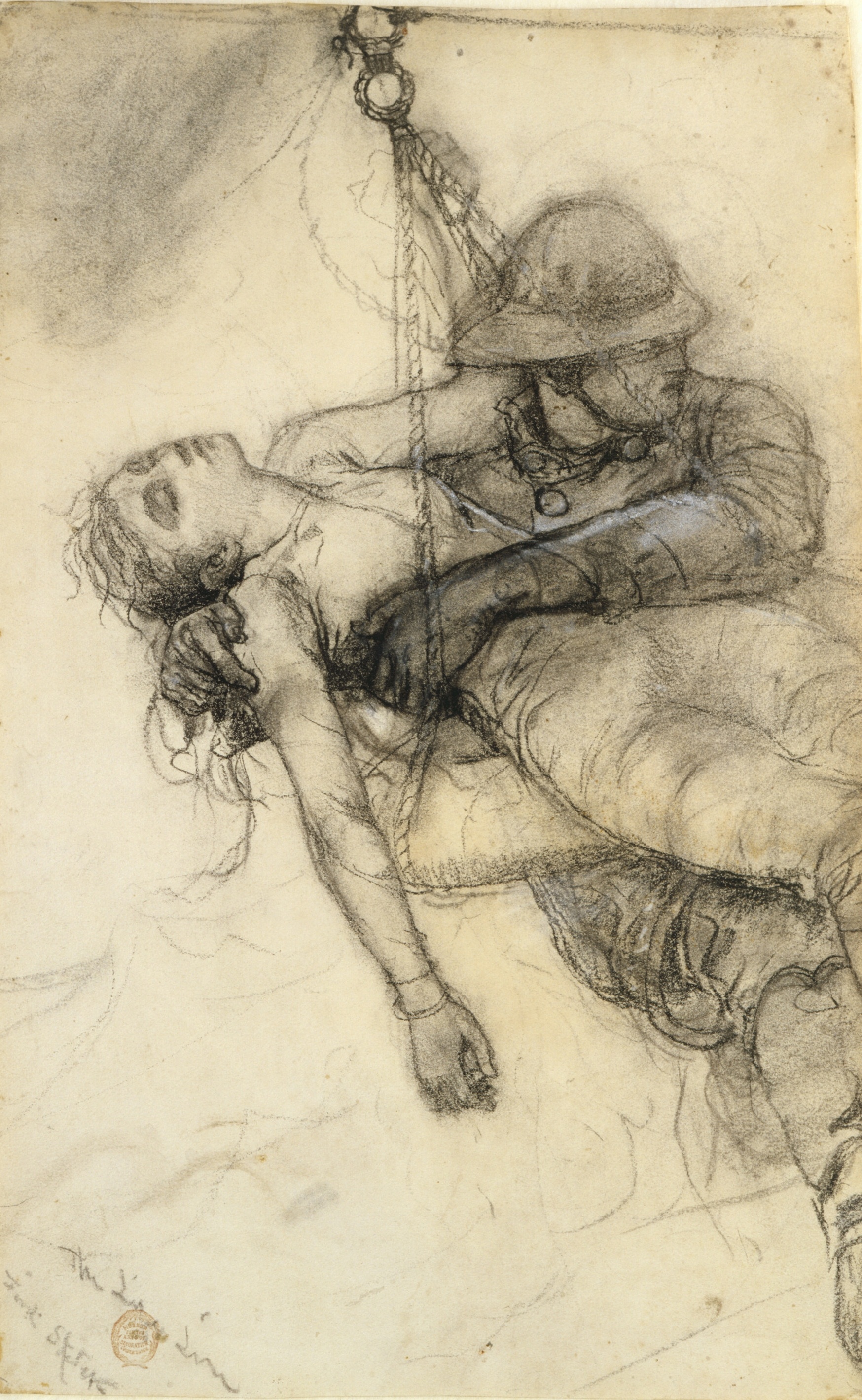 《研究生命线》（study for the life line）｜温斯洛·霍默 Winslow Homer｜1882–1883
