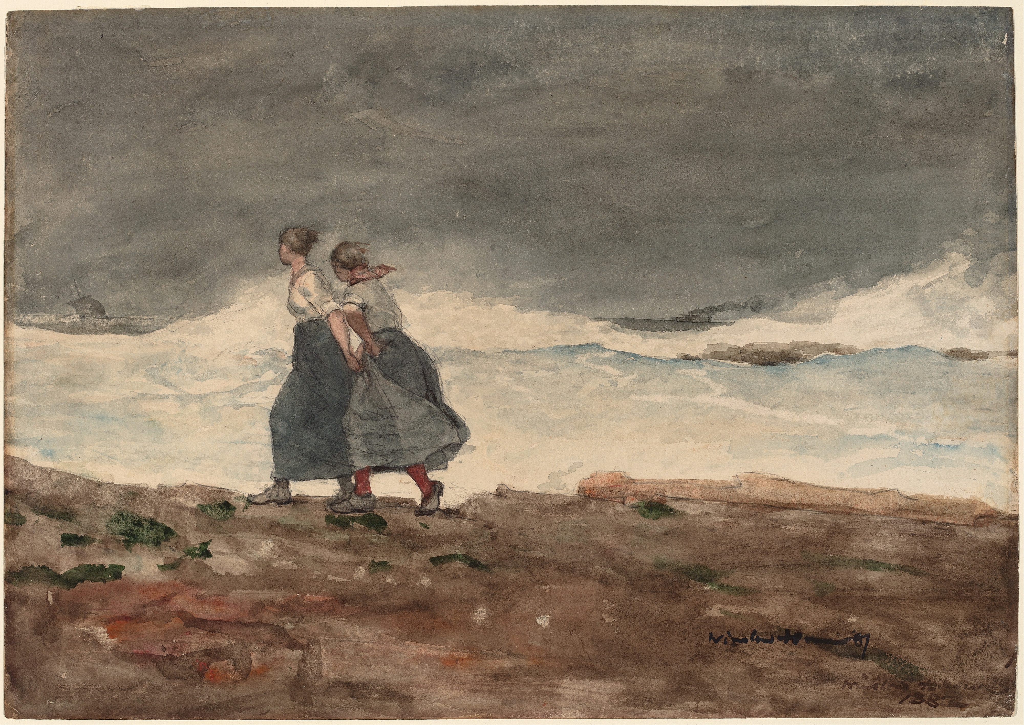 《危险》（danger）｜温斯洛·霍默 Winslow Homer｜1883–1887