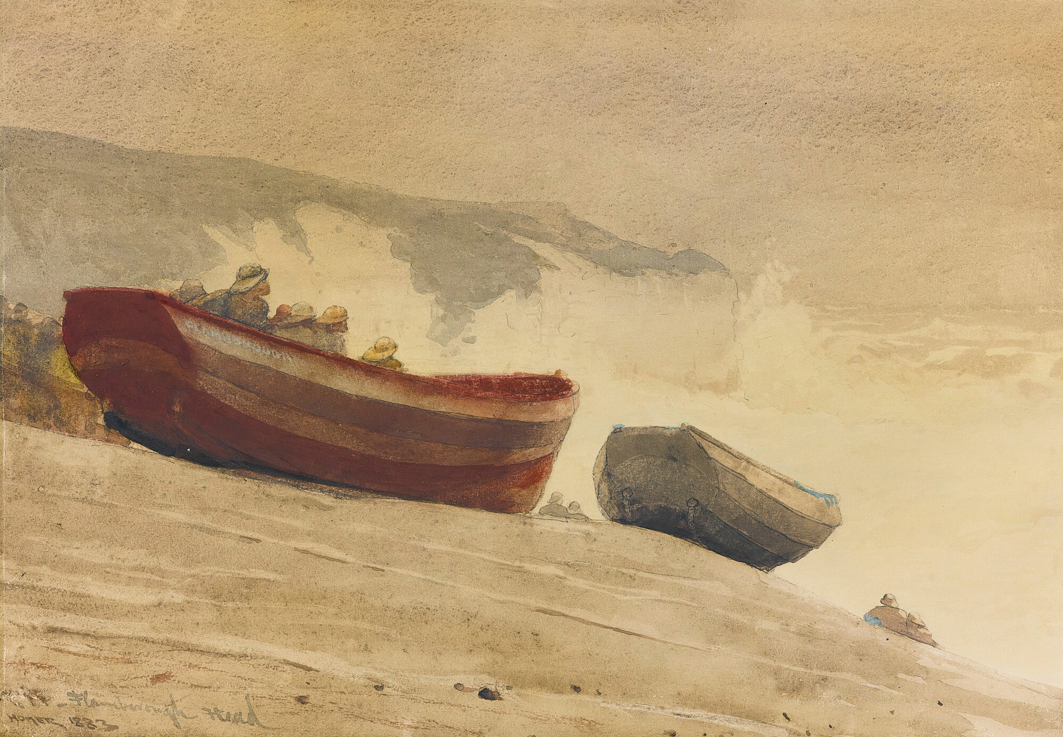 《英国海岸的风暴》（storm on the english coast）｜温斯洛·霍默 Winslow Homer｜1883