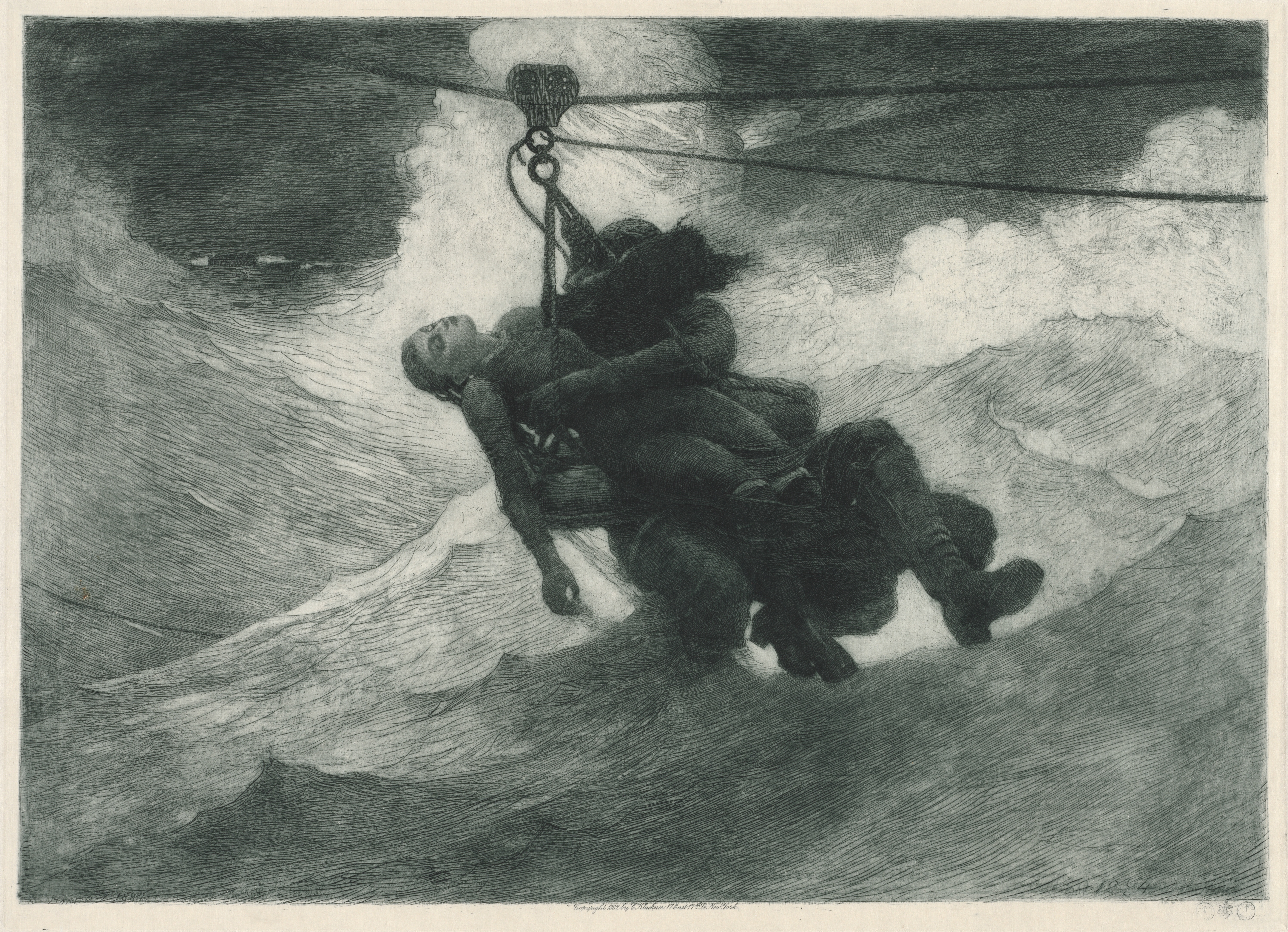 《生命线》（the life line）｜温斯洛·霍默 Winslow Homer｜1884
