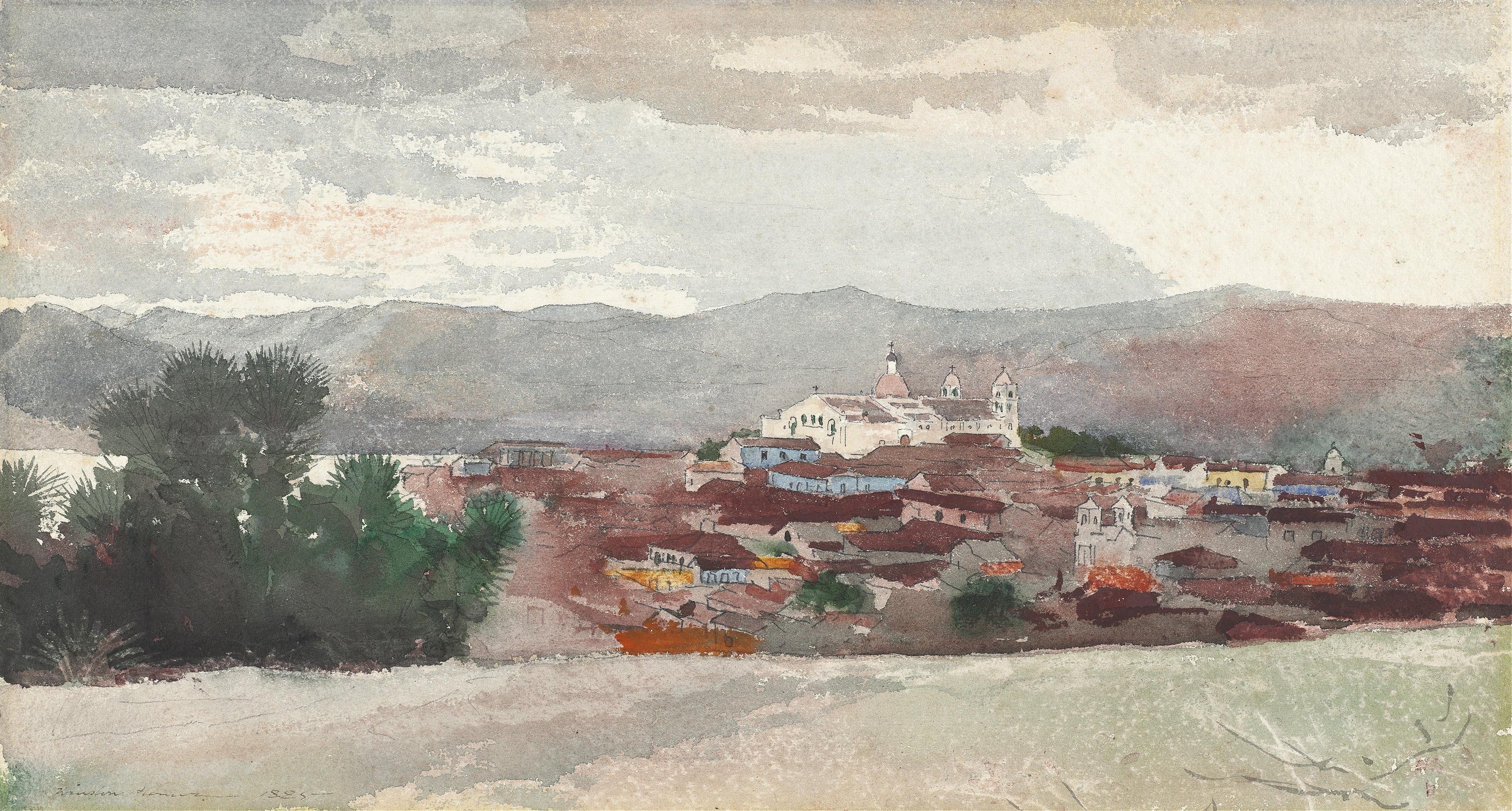 《古巴圣地亚哥的景色》（view of santiago de cuba）｜温斯洛·霍默 Winslow Homer｜1885