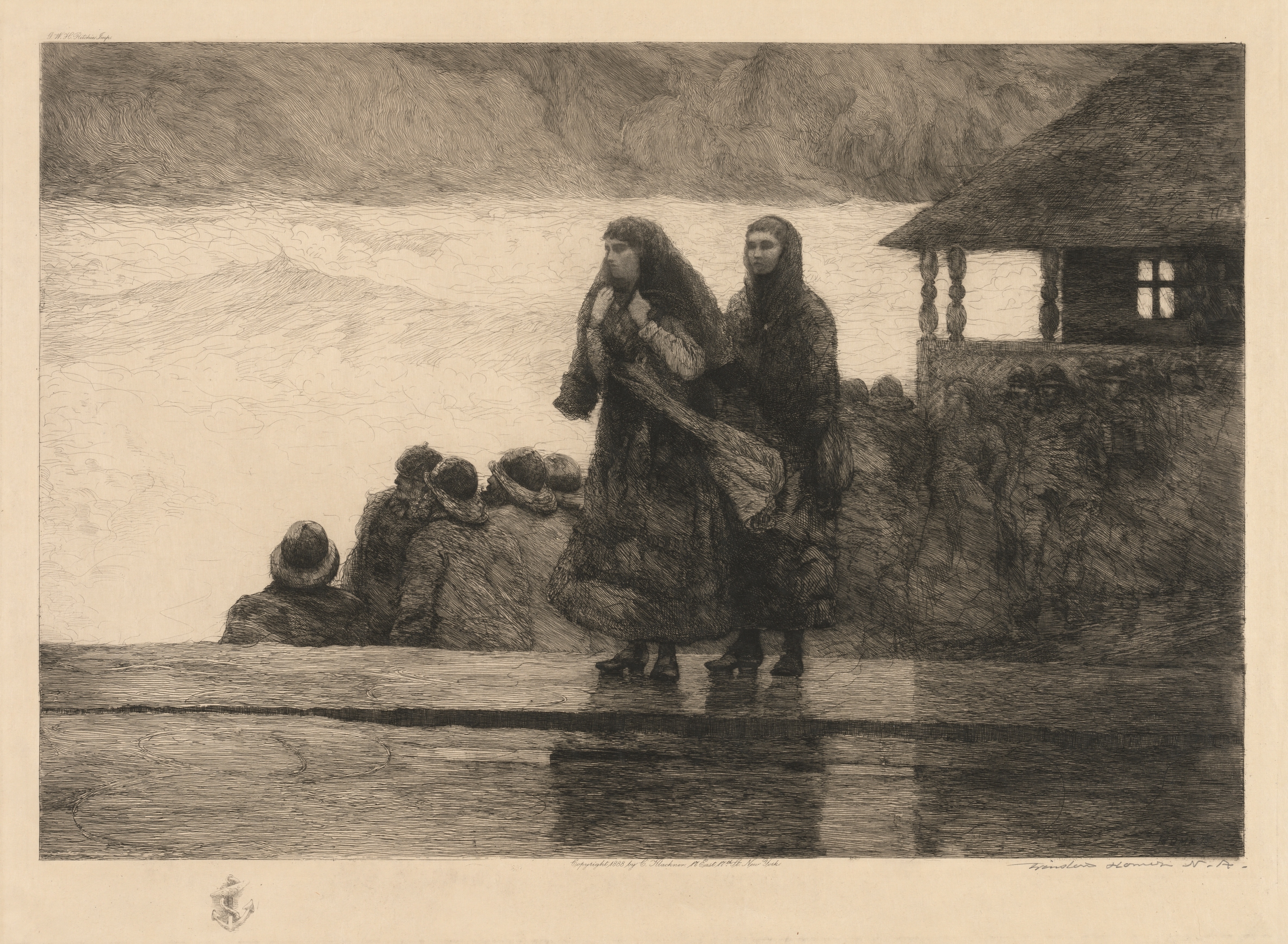 《海洋的危险》（perils of the sea）｜温斯洛·霍默 Winslow Homer｜1888