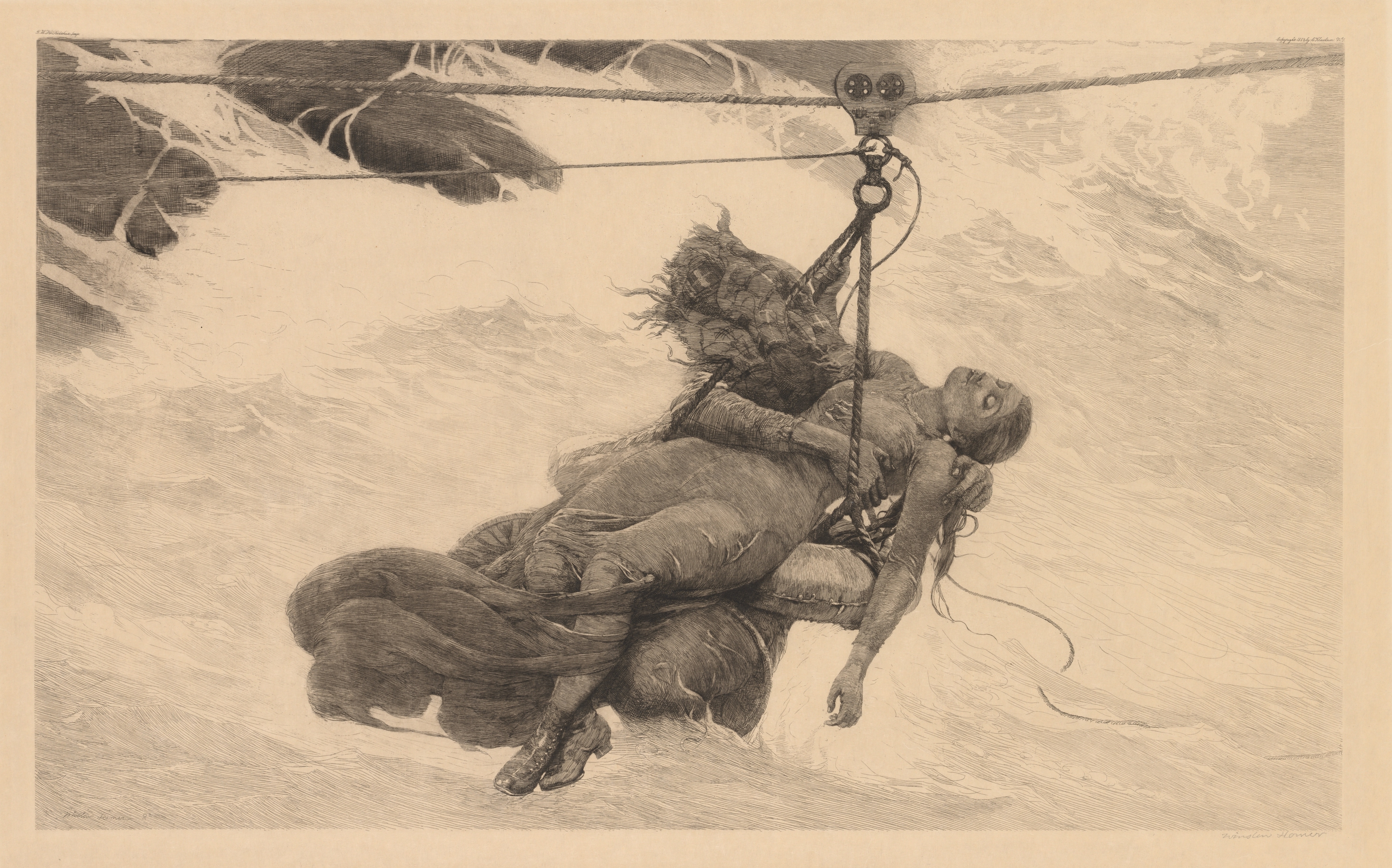 《已保存》（saved）｜温斯洛·霍默 Winslow Homer｜1889