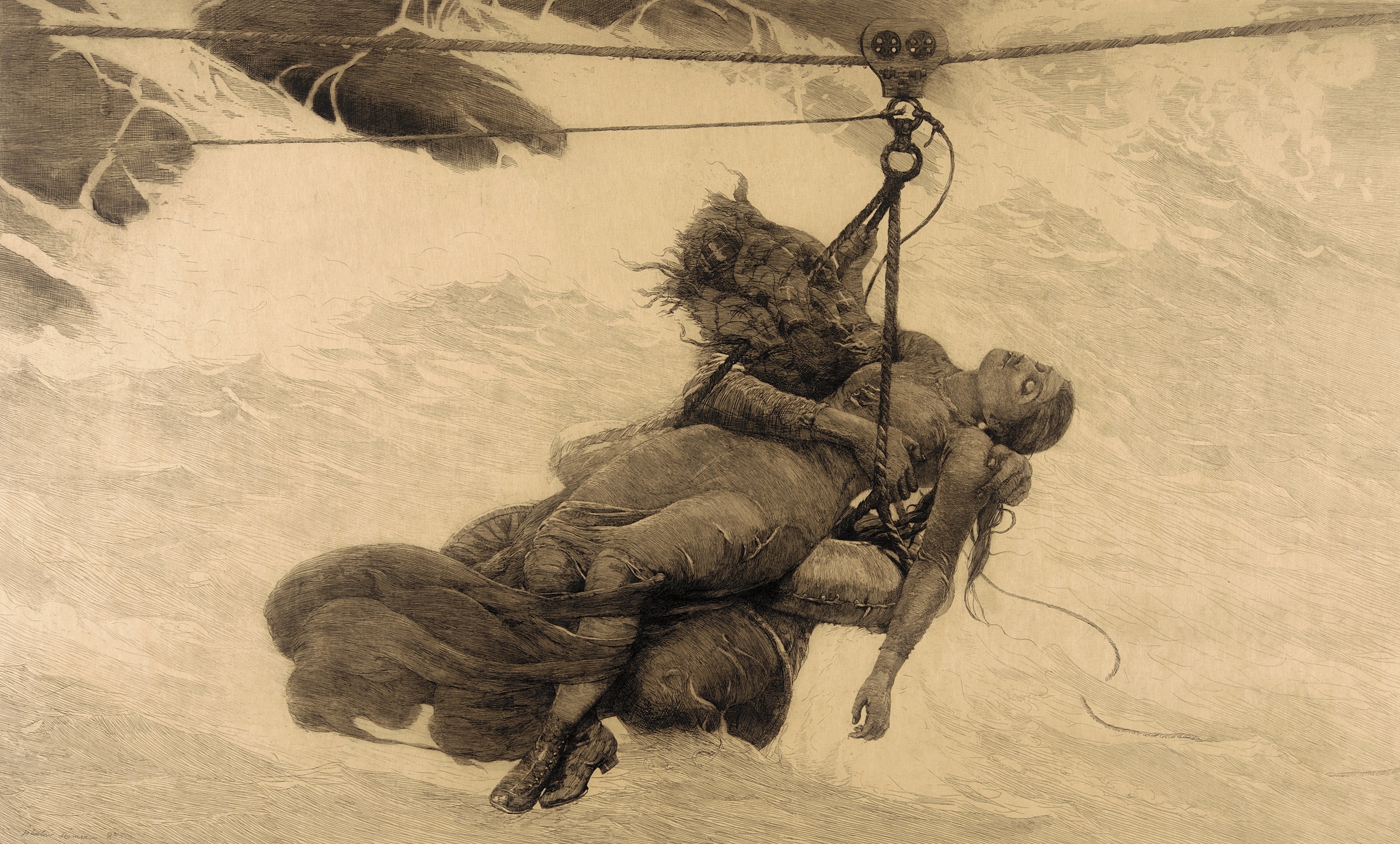 《已保存》（saved）｜温斯洛·霍默 Winslow Homer｜1889