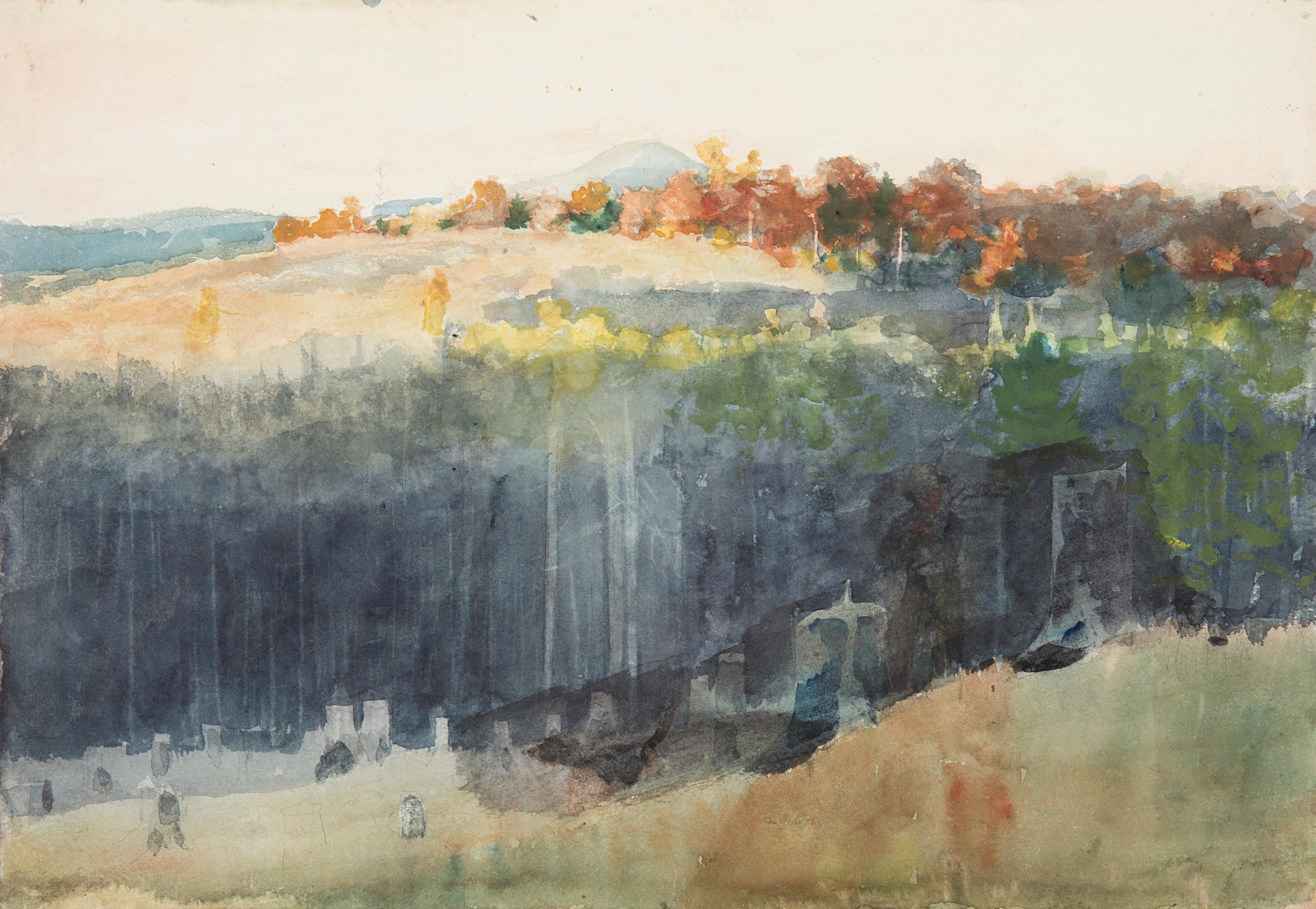 《山谷和山坡》（valley and hillside）｜温斯洛·霍默 Winslow Homer｜1889