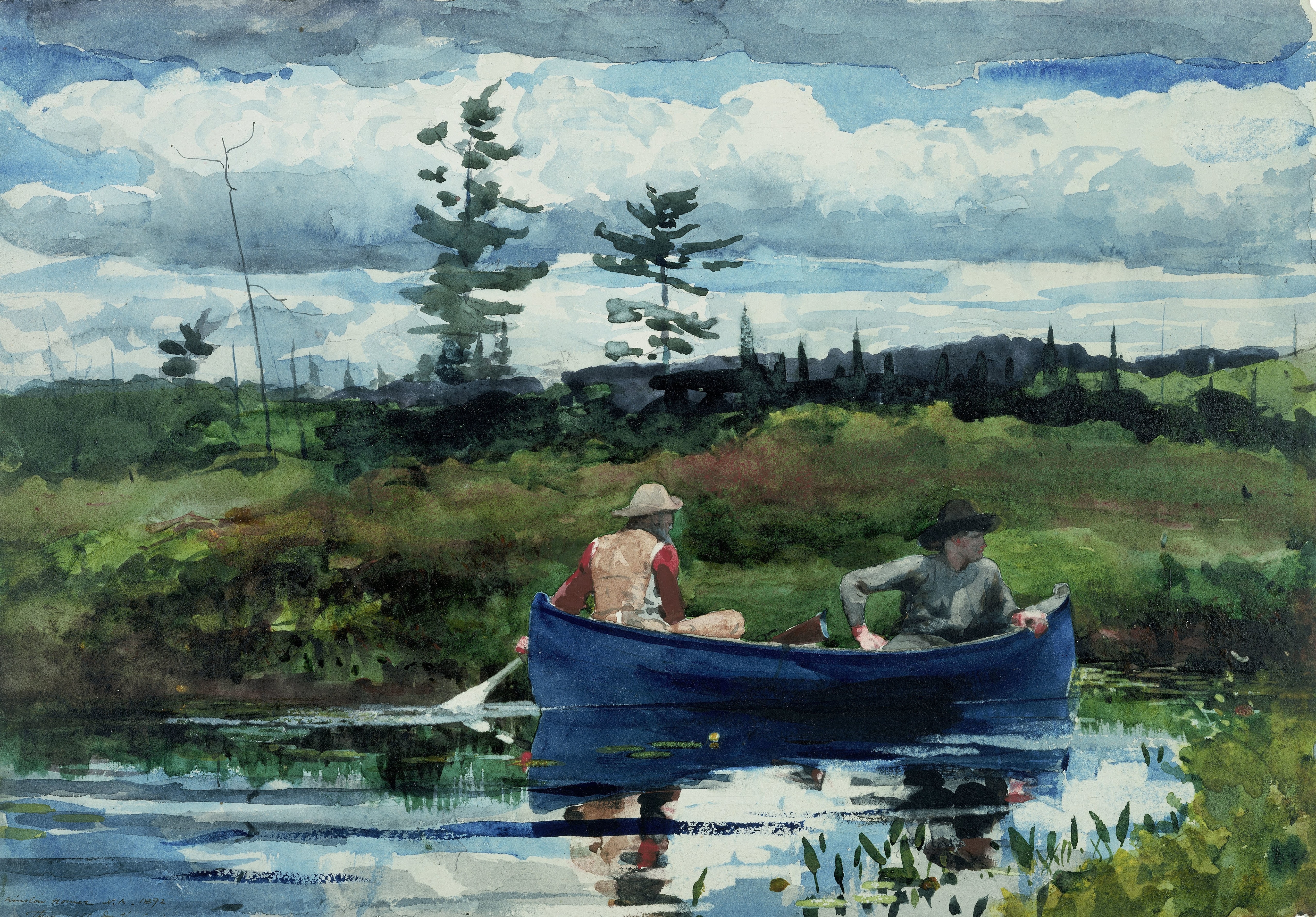 《蓝色的船》（the blue boat）｜温斯洛·霍默 Winslow Homer｜1892