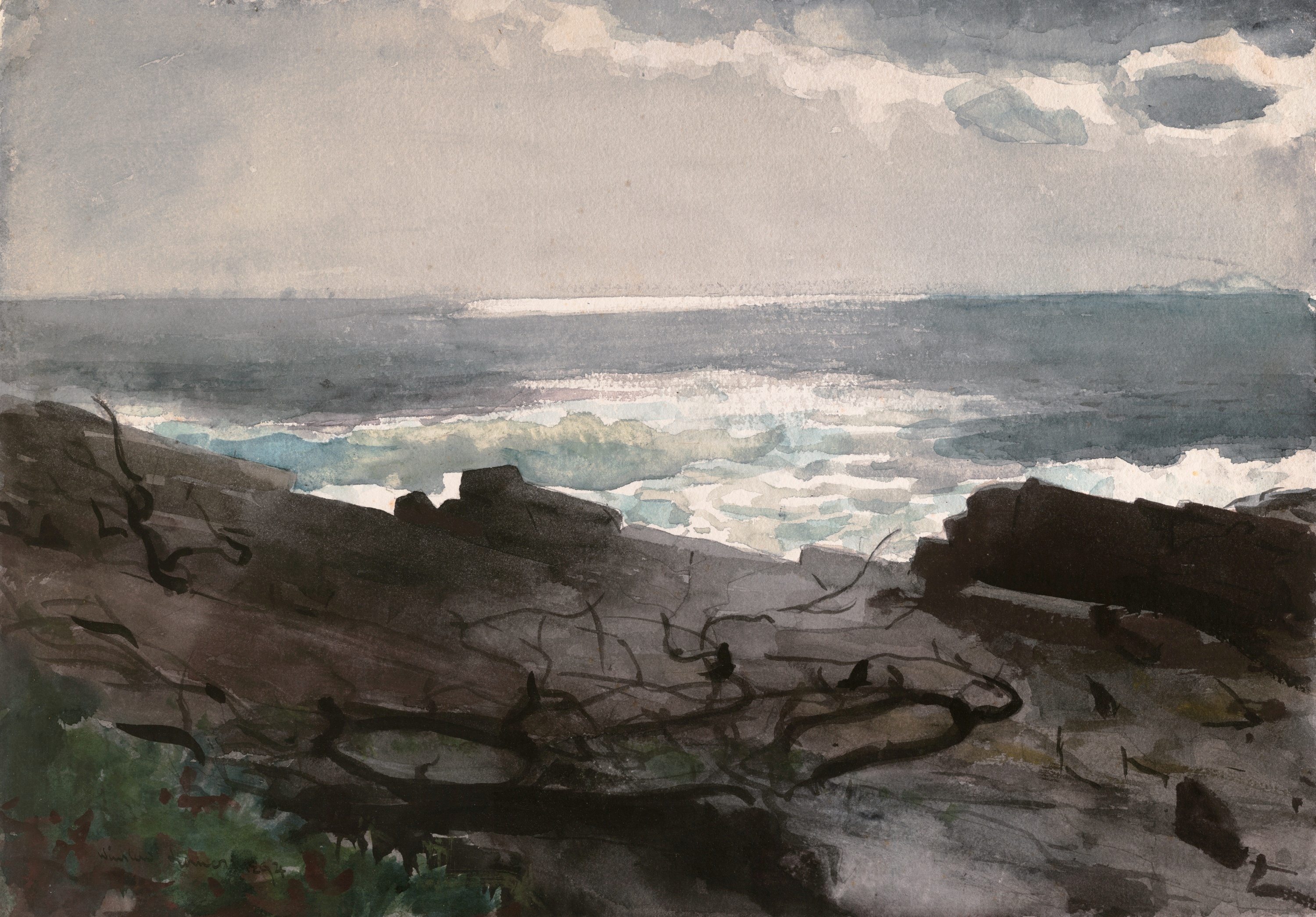 《阳光和阴影伸出脖子》（sunshine and shadow prouts neck）｜温斯洛·霍默 Winslow Homer｜1894
