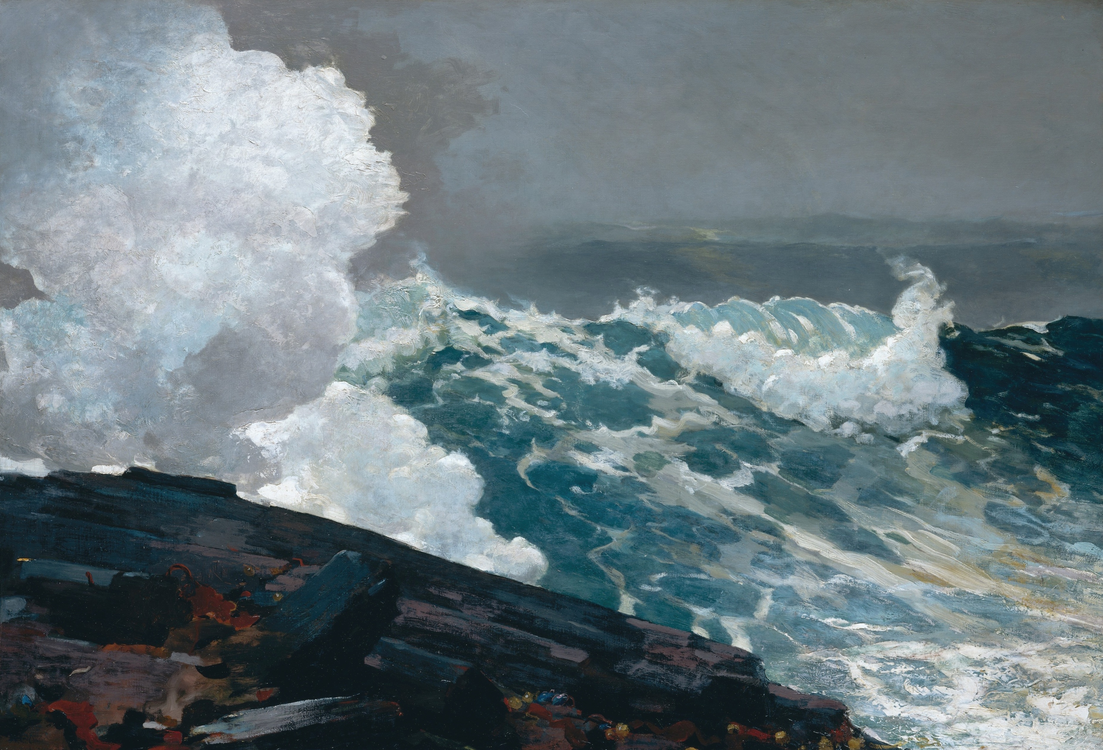 《东北风》（northeaster）｜温斯洛·霍默 Winslow Homer｜1895