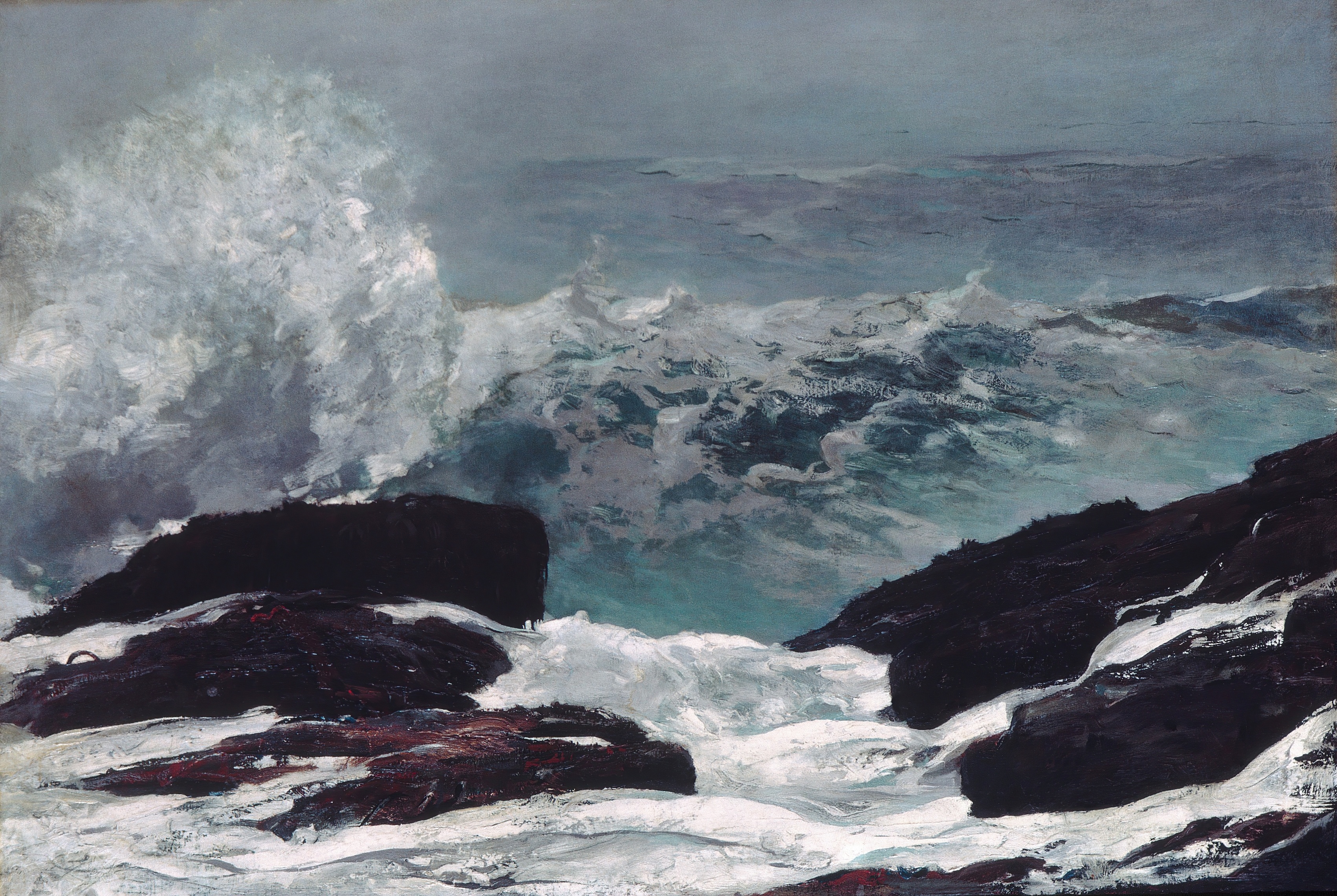 《缅因海岸》（maine coast）｜温斯洛·霍默 Winslow Homer｜1896