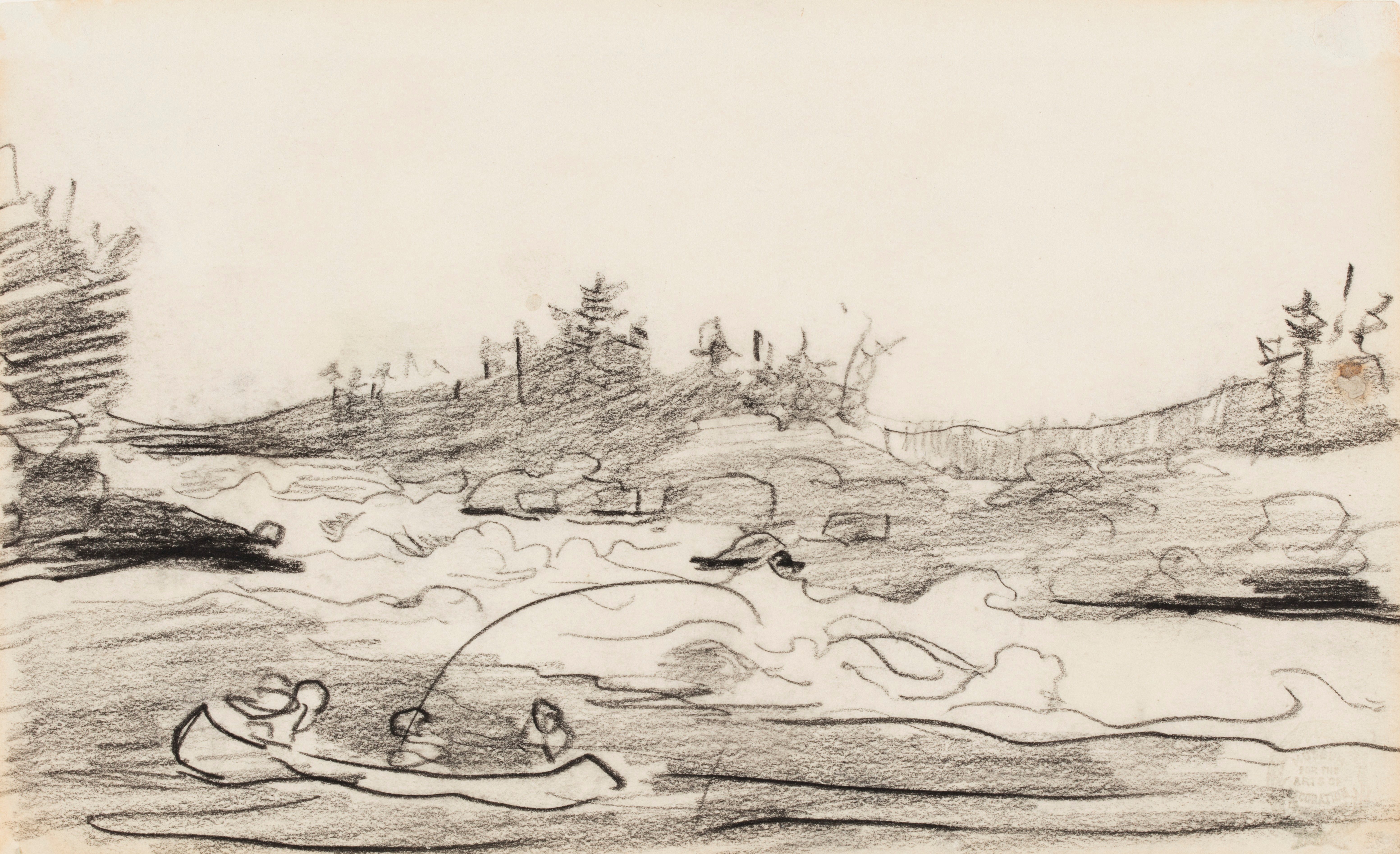 《激流中的渔民》（fishermen in the rapids）｜温斯洛·霍默 Winslow Homer｜1897