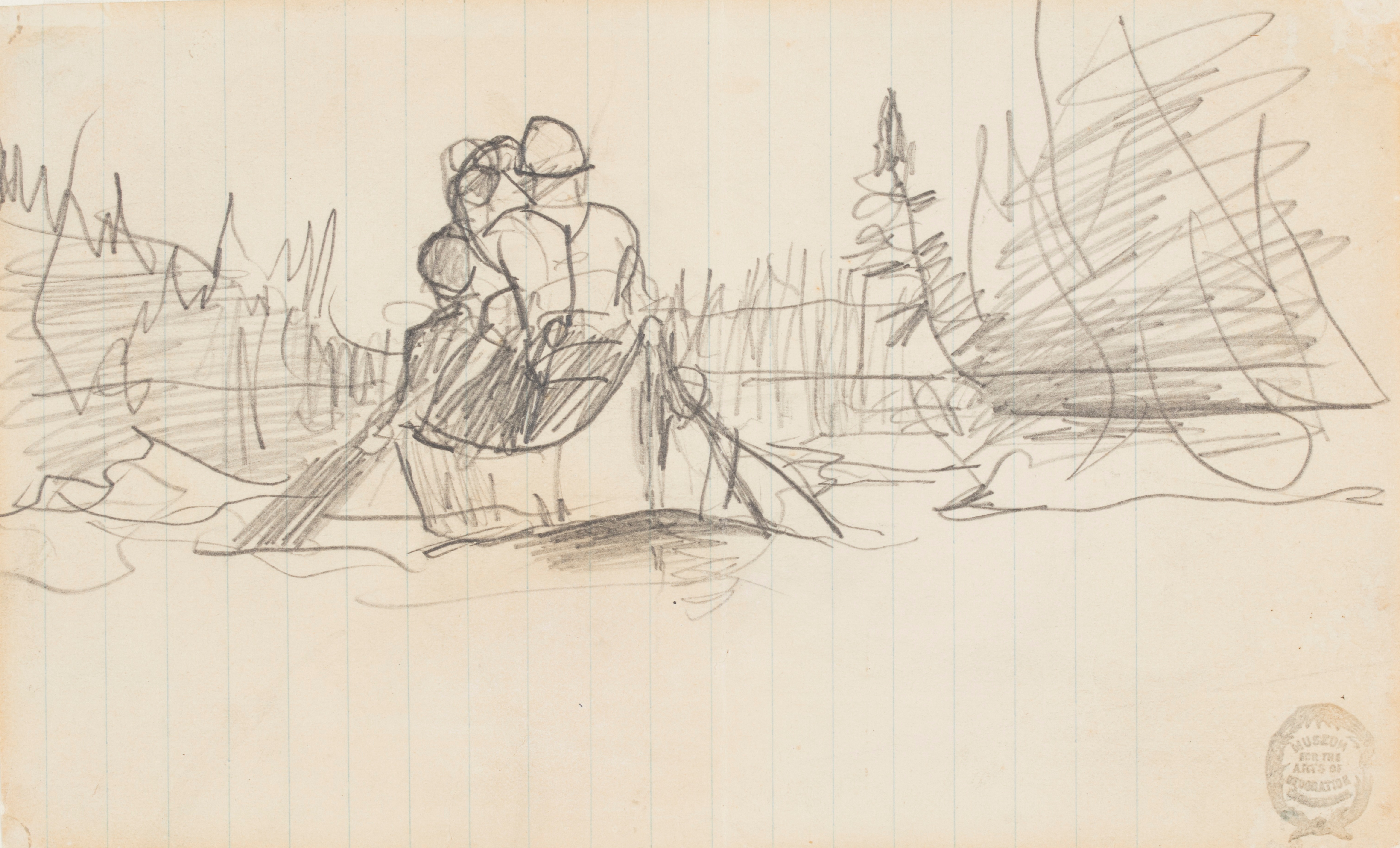 《独木舟上的两个人》（two men in a canoe）｜温斯洛·霍默 Winslow Homer｜1897