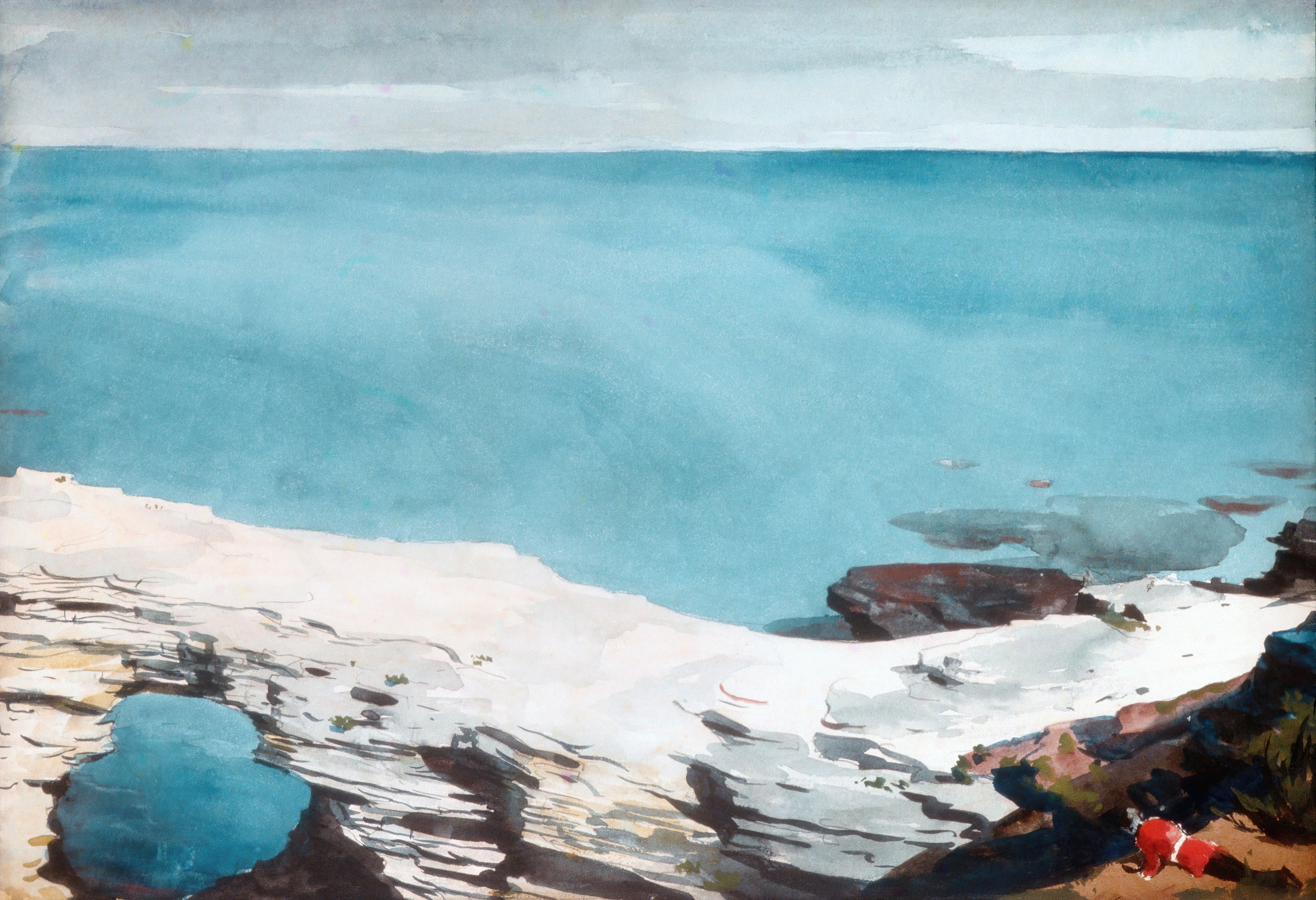 《天然桥百慕大》（natural bridge bermuda）｜温斯洛·霍默 Winslow Homer｜约1901