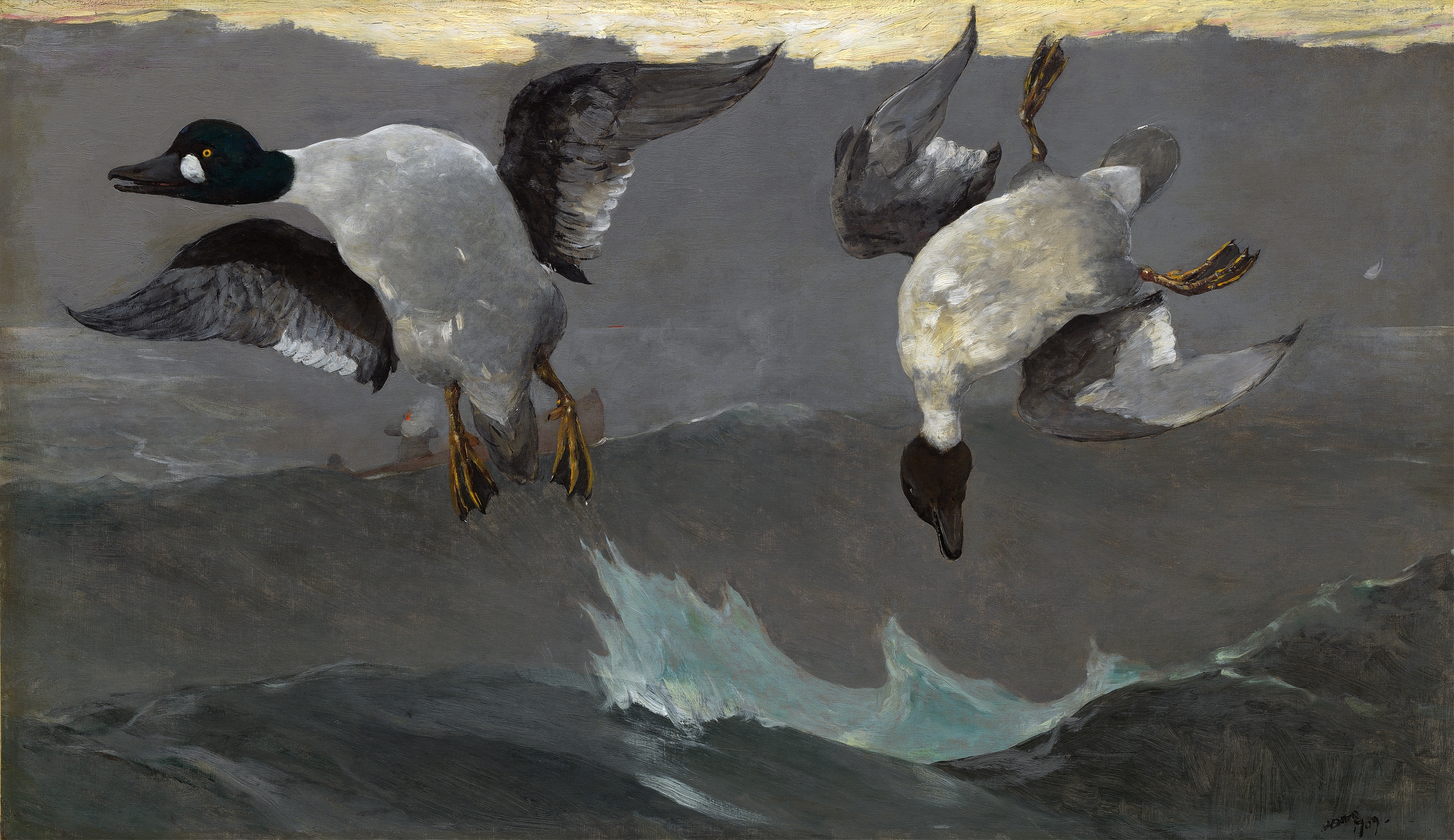 《右和左》（right and left）｜温斯洛·霍默 Winslow Homer｜1909